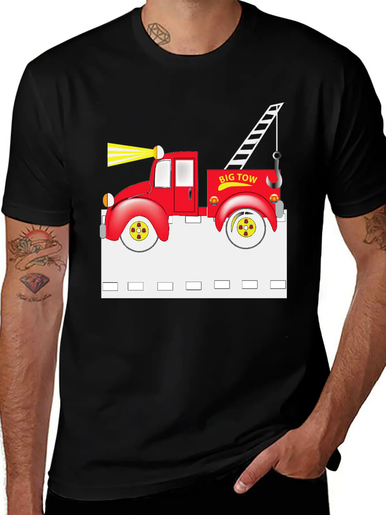 Tow Truck Breathable Soft Cotton T-Shirt – Timeless Casual Look