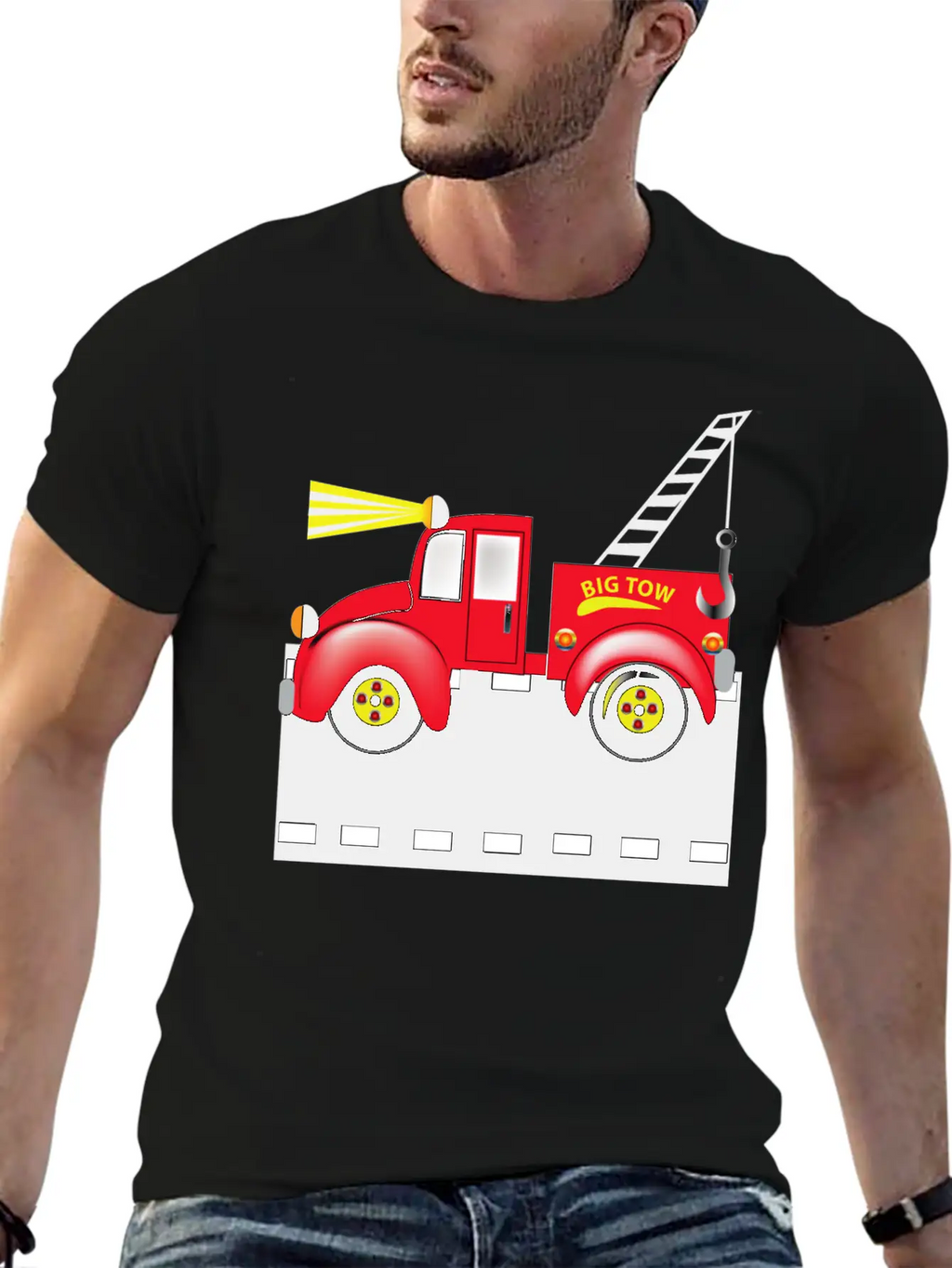 Tow Truck Breathable Soft Cotton T-Shirt – Timeless Casual Look