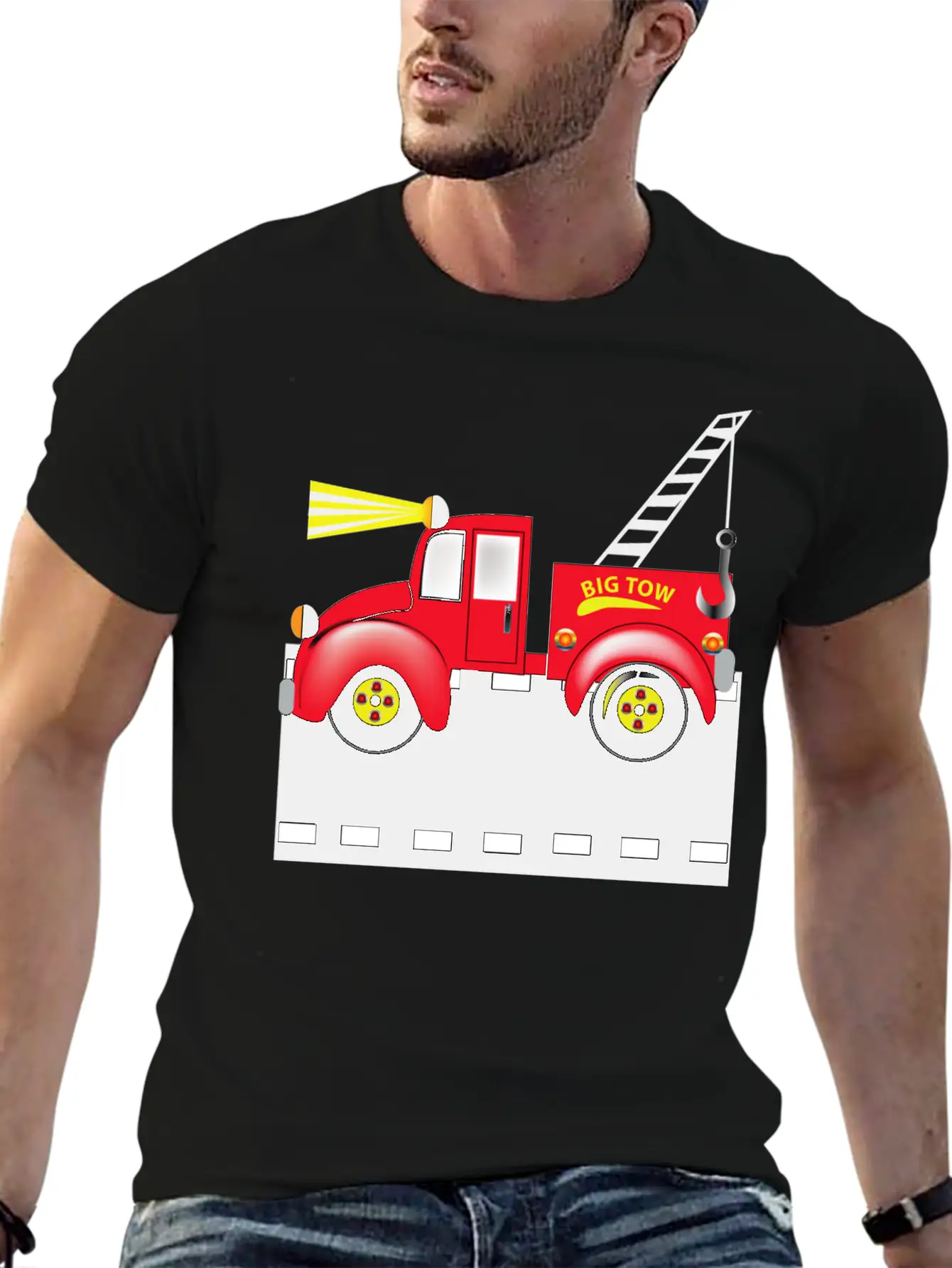 Tow Truck Breathable Soft Cotton T-Shirt – Timeless Casual Look