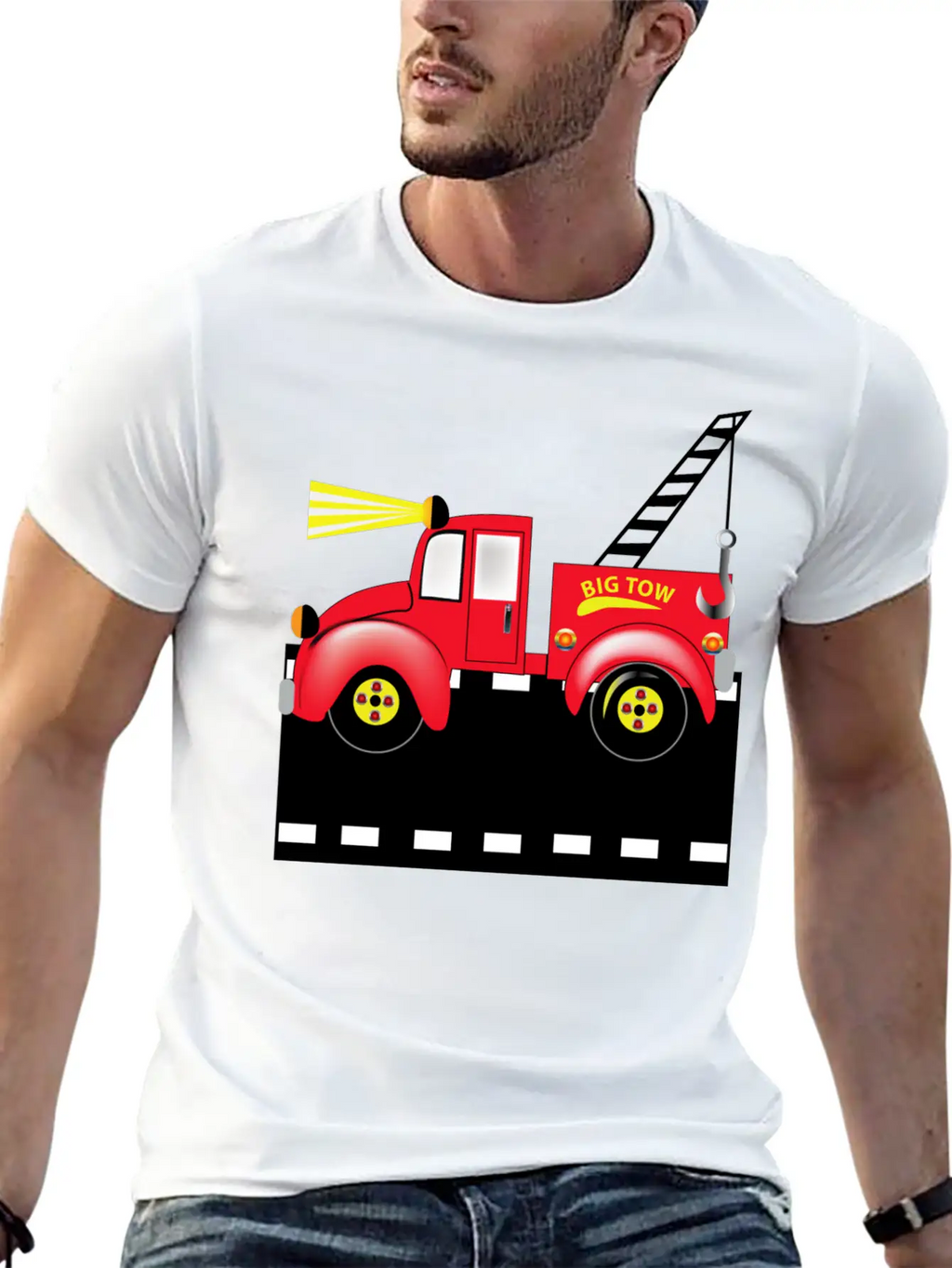 Tow Truck Breathable Soft Cotton T-Shirt – Timeless Casual Look