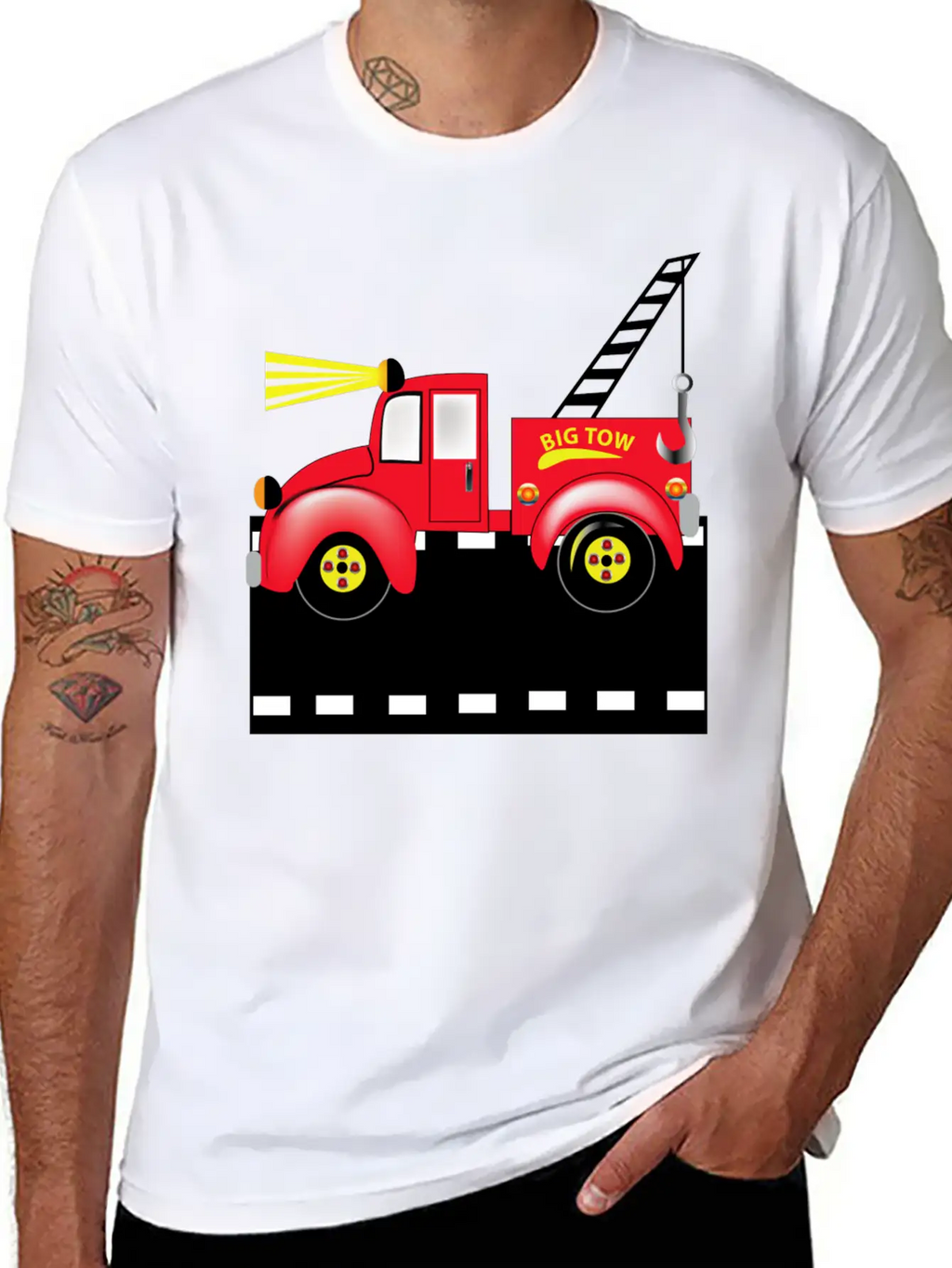 Tow Truck Breathable Soft Cotton T-Shirt – Timeless Casual Look