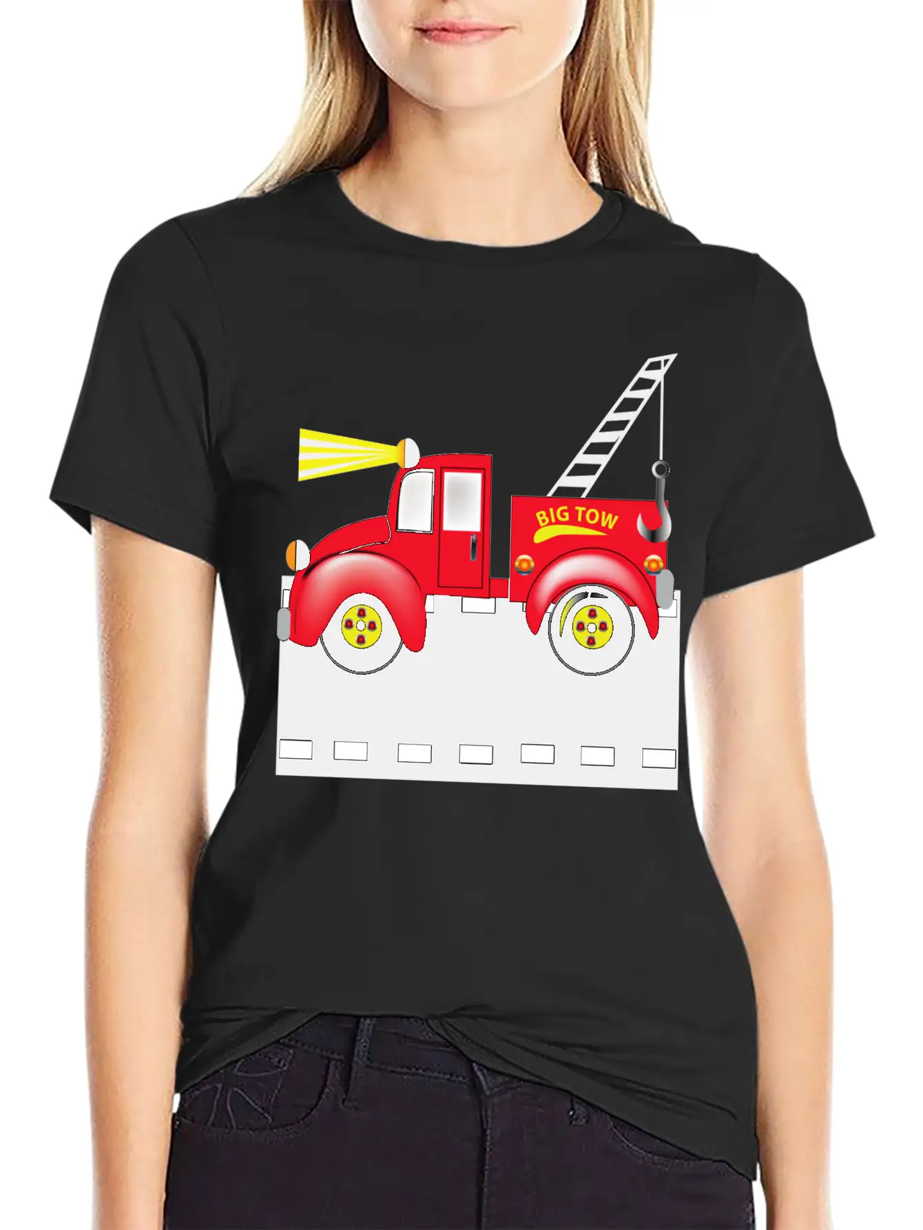 Tow Truck Breathable Soft Cotton T-Shirt – Timeless Casual Look