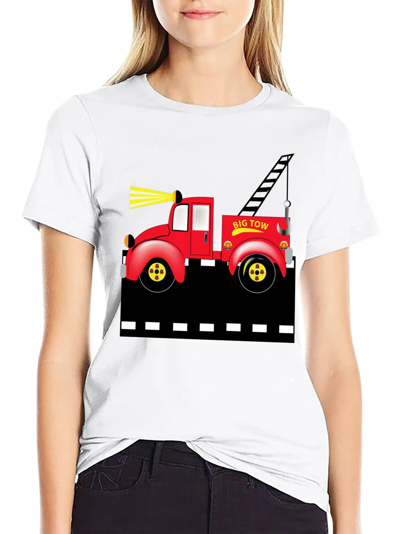 Tow Truck Breathable Soft Cotton T-Shirt – Timeless Casual Look