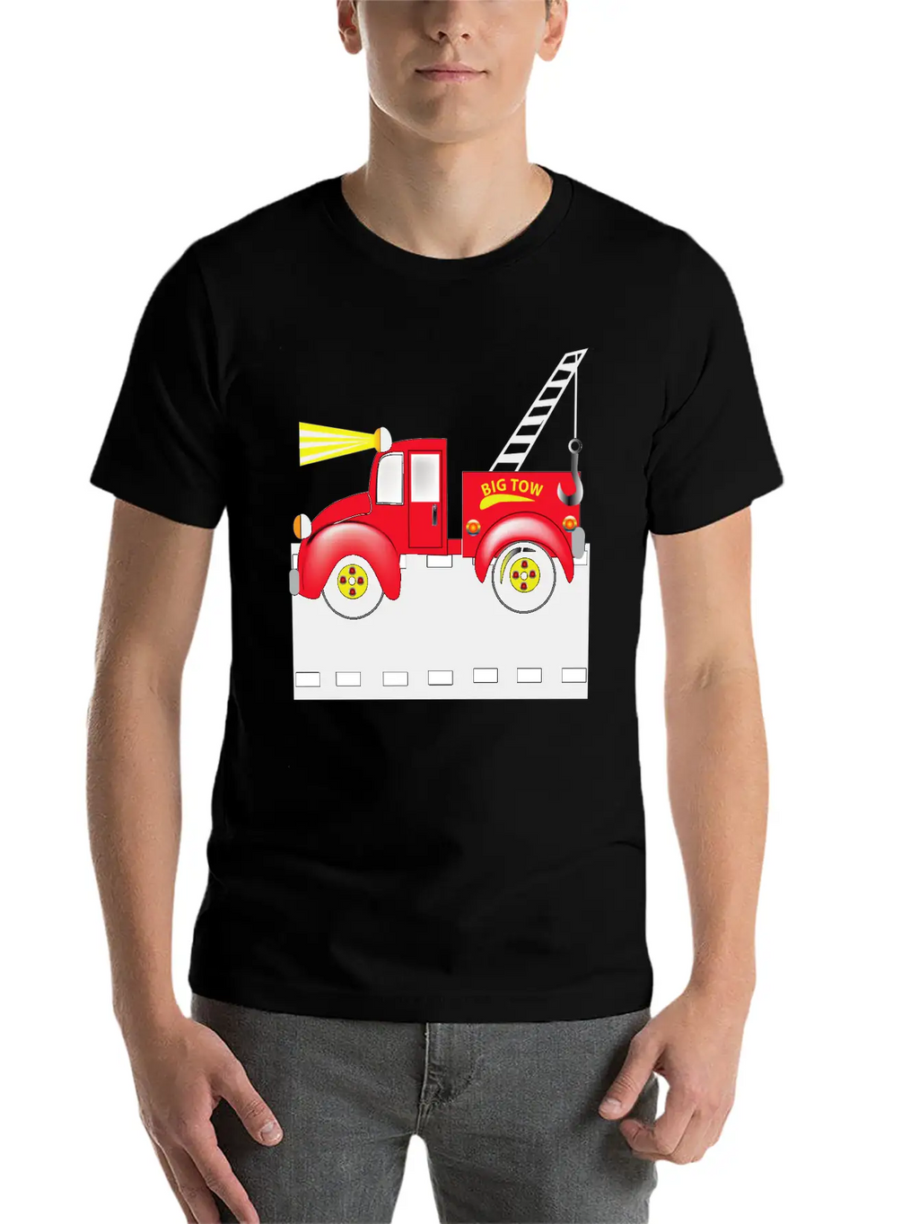 Tow Truck Breathable Soft Cotton T-Shirt – Timeless Casual Look