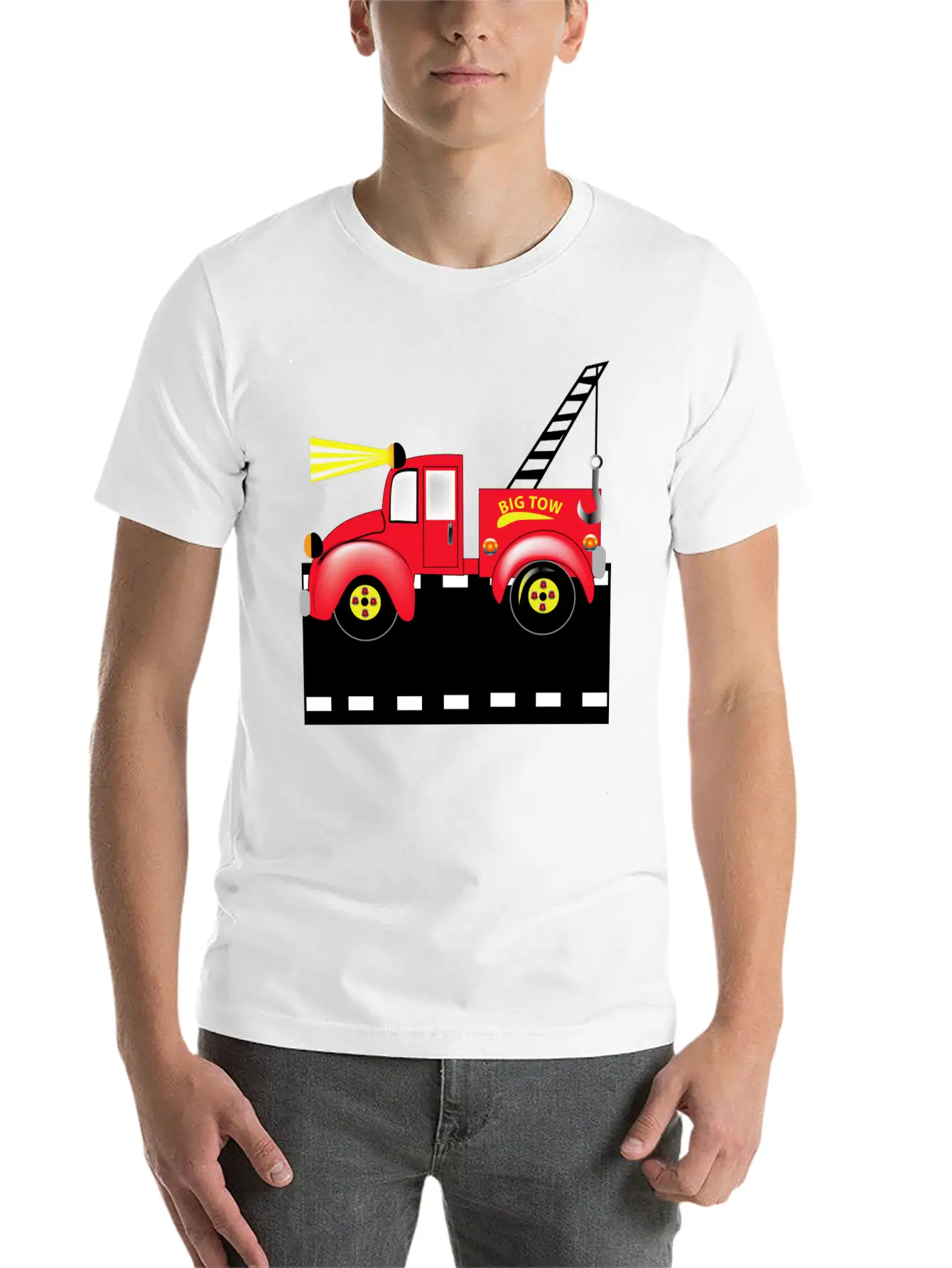 Tow Truck Breathable Soft Cotton T-Shirt – Timeless Casual Look