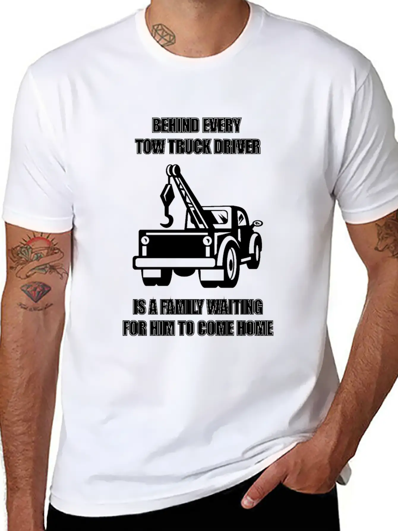 Tow Truck Driver Love Family Legal Hooker Tow Unisex Casual T-Shirt – Clean Design For Daily Comfort