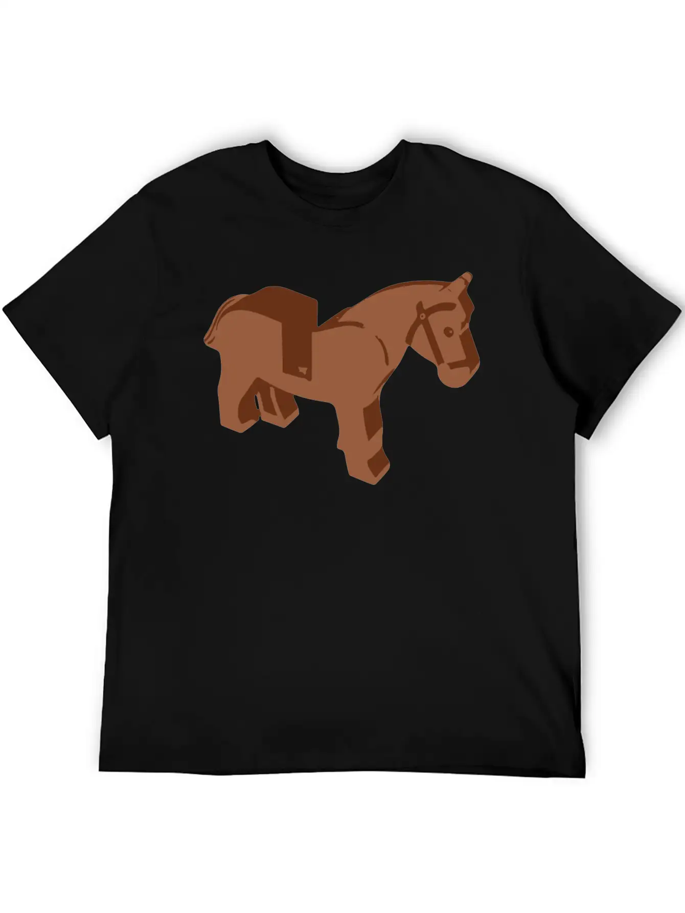 Toy Brick Horse Unisex Short Sleeve Soft Cotton T-Shirt – Casual Everyday Wear