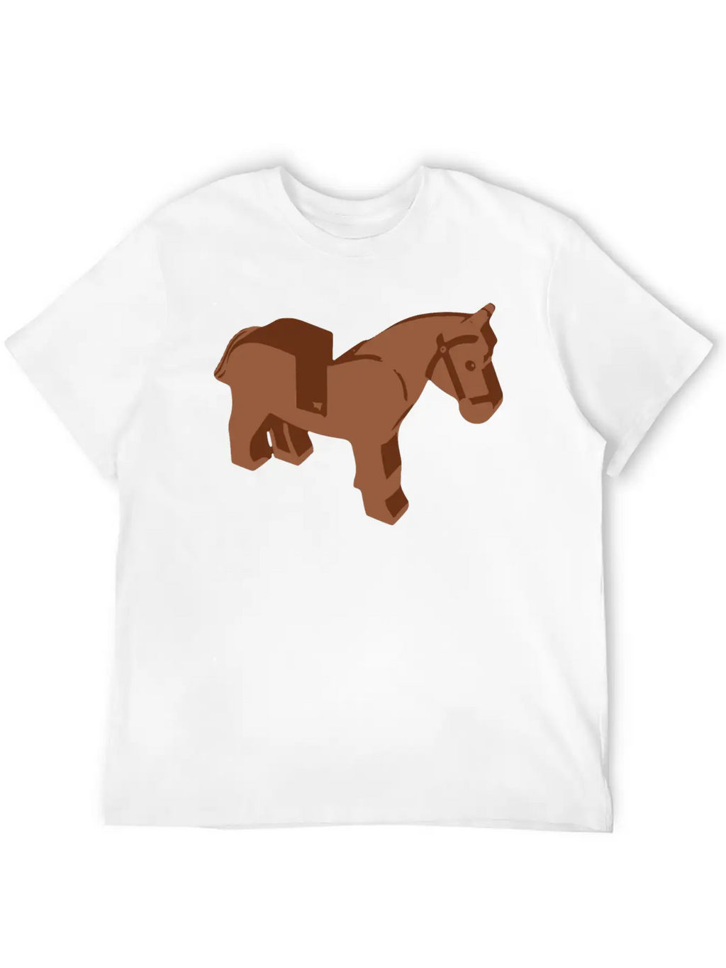 Toy Brick Horse Unisex Short Sleeve Soft Cotton T-Shirt – Casual Everyday Wear