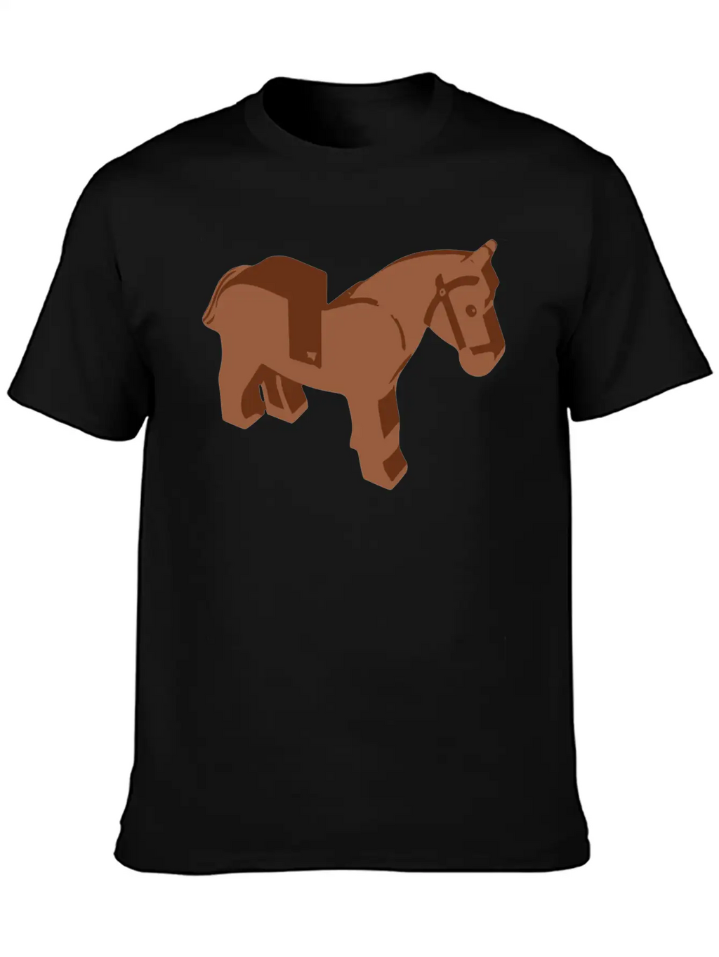 Toy Brick Horse Unisex Short Sleeve Soft Cotton T-Shirt – Casual Everyday Wear