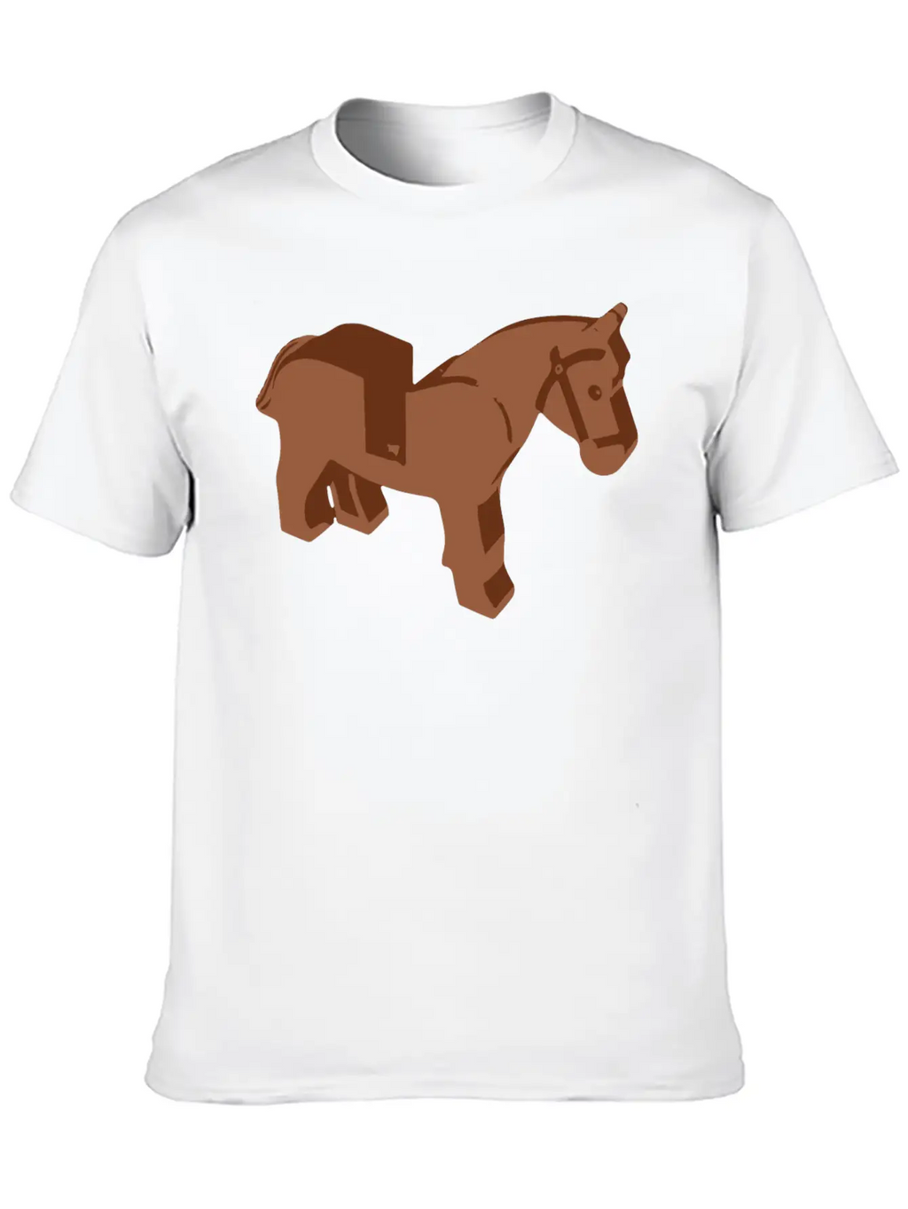 Toy Brick Horse Unisex Short Sleeve Soft Cotton T-Shirt – Casual Everyday Wear