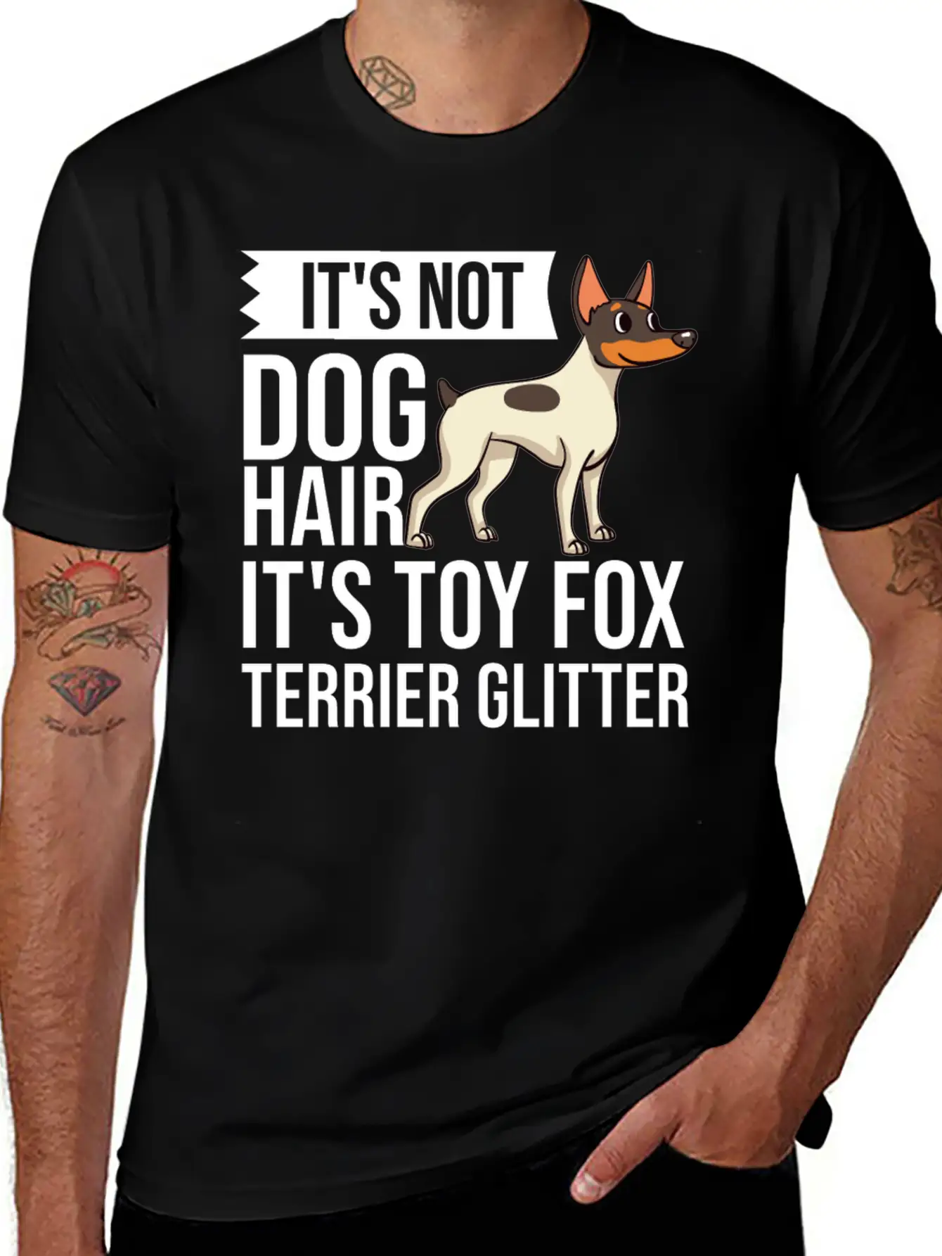 Toy Fox Terrier Dog Gift Puppies Owner Lover Casual Graphic T-Shirt – Simple And Comfortable Daily Wear