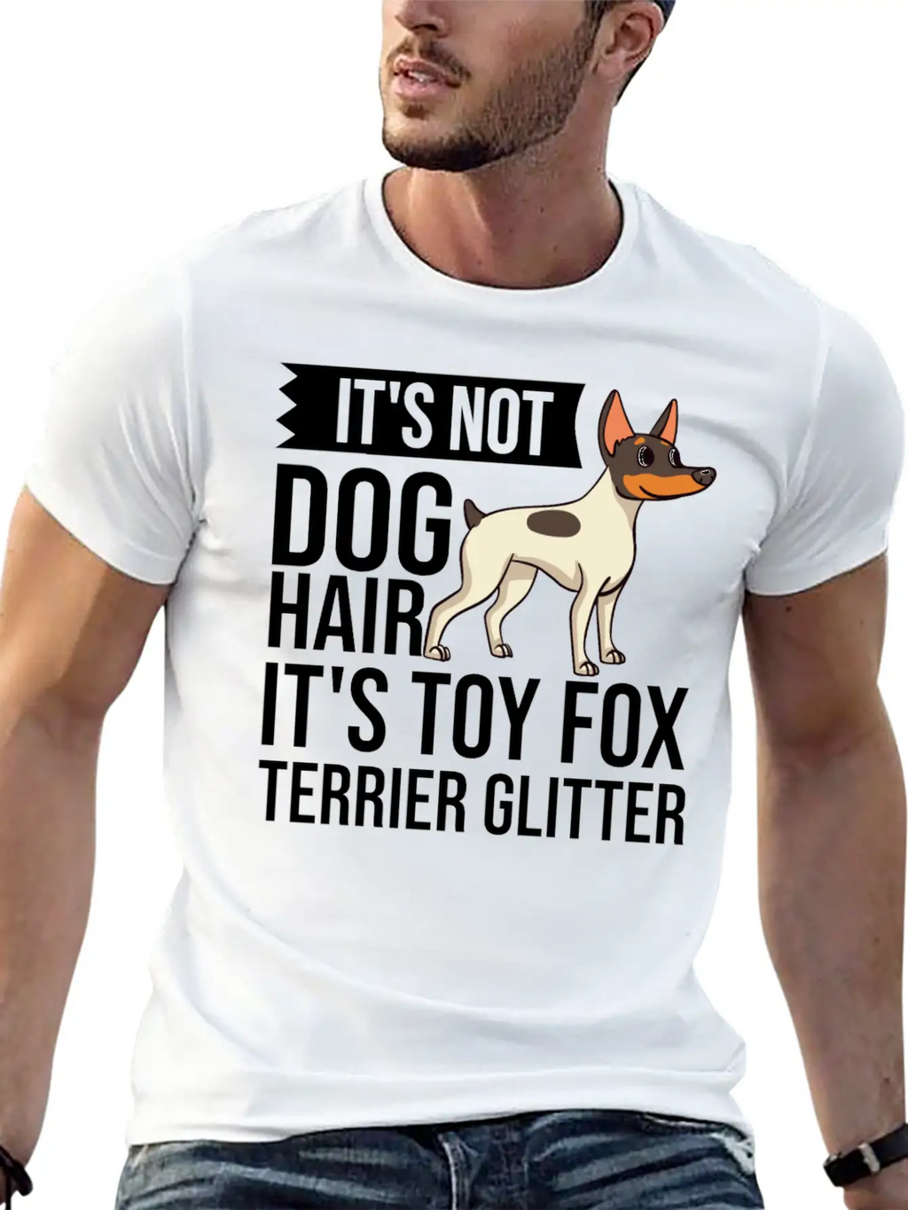 Toy Fox Terrier Dog Gift Puppies Owner Lover Casual Graphic T-Shirt – Simple And Comfortable Daily Wear
