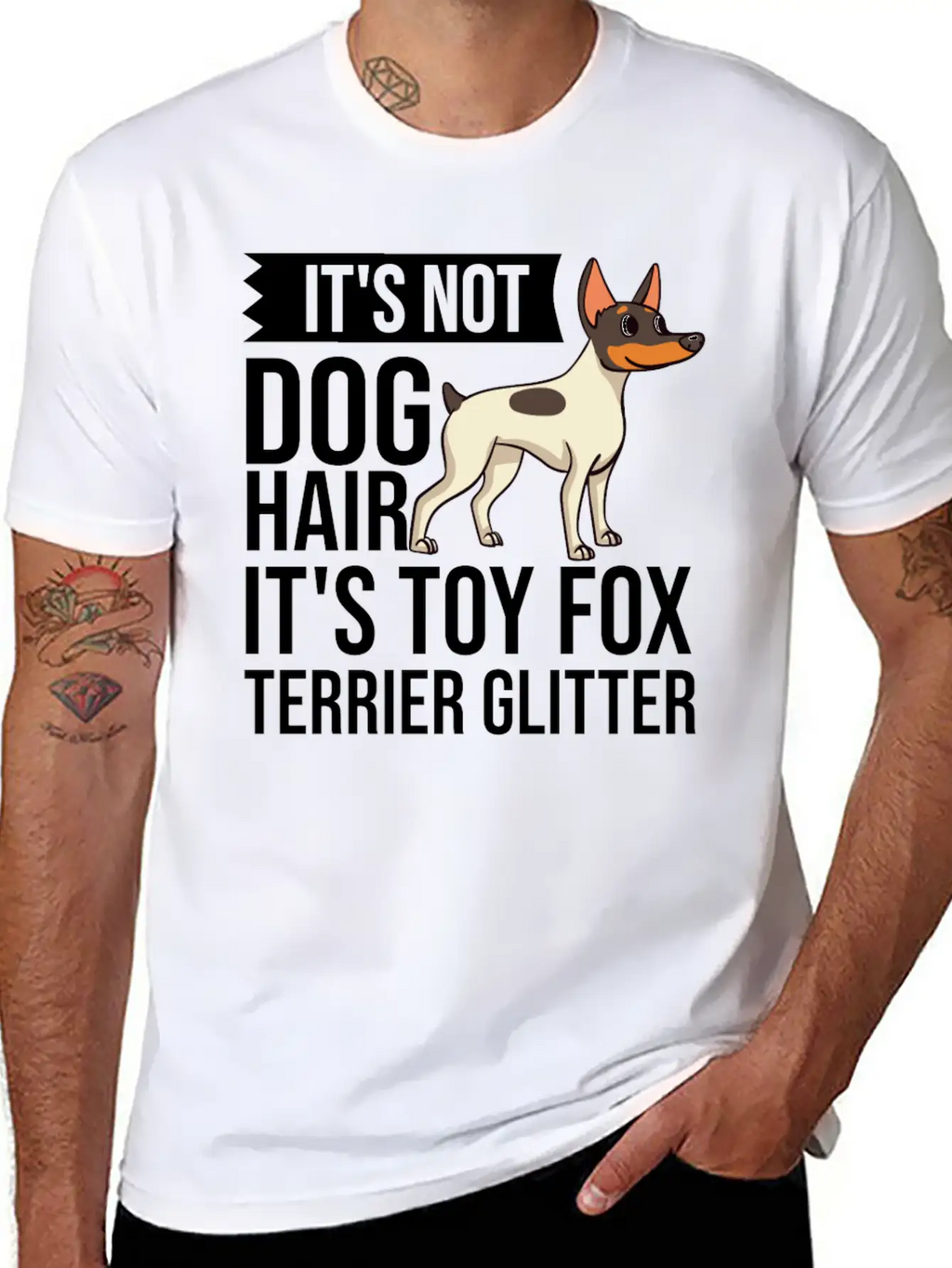 Toy Fox Terrier Dog Gift Puppies Owner Lover Casual Graphic T-Shirt – Simple And Comfortable Daily Wear
