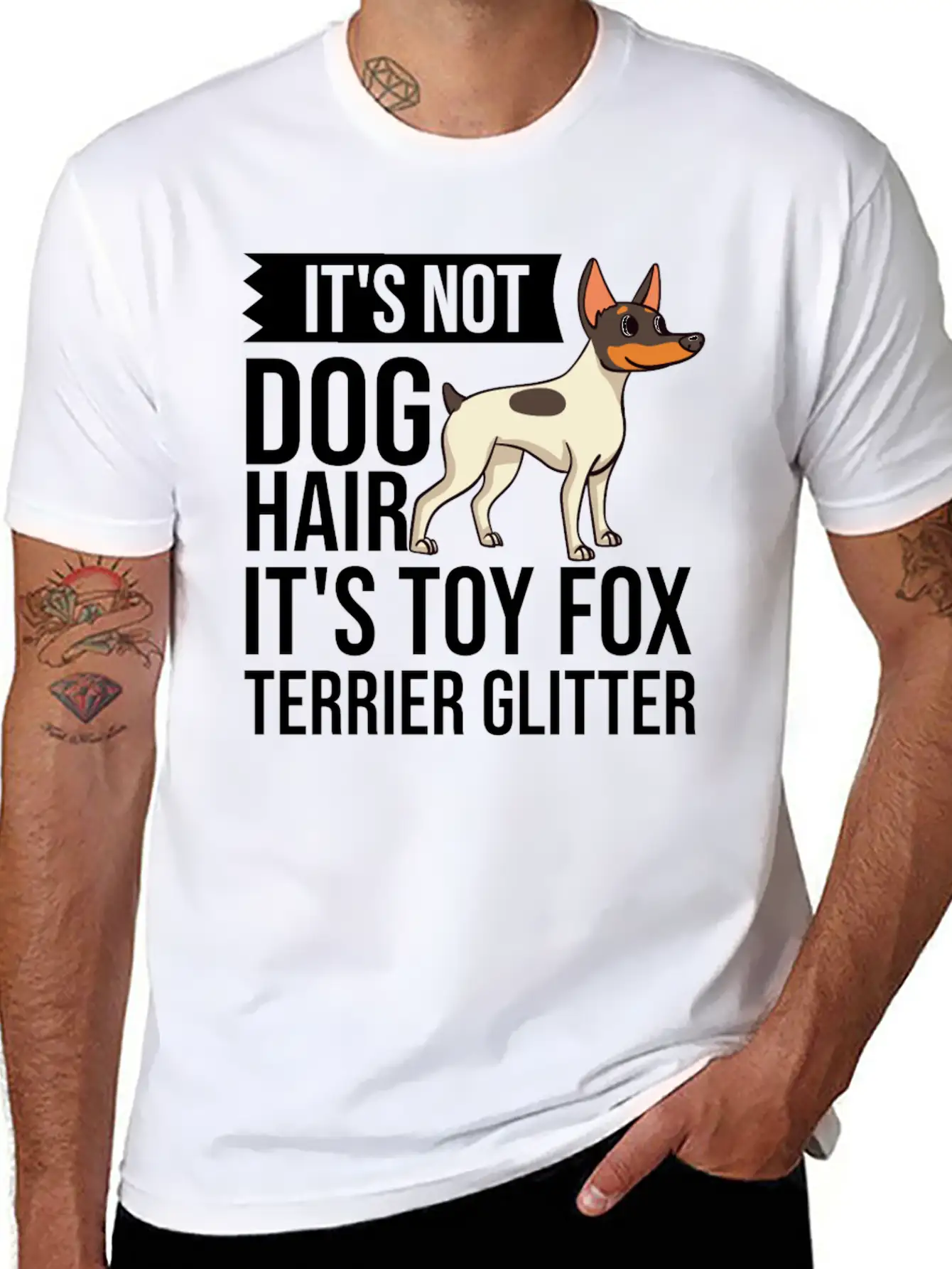 Toy Fox Terrier Dog Gift Puppies Owner Lover Casual Graphic T-Shirt – Simple And Comfortable Daily Wear