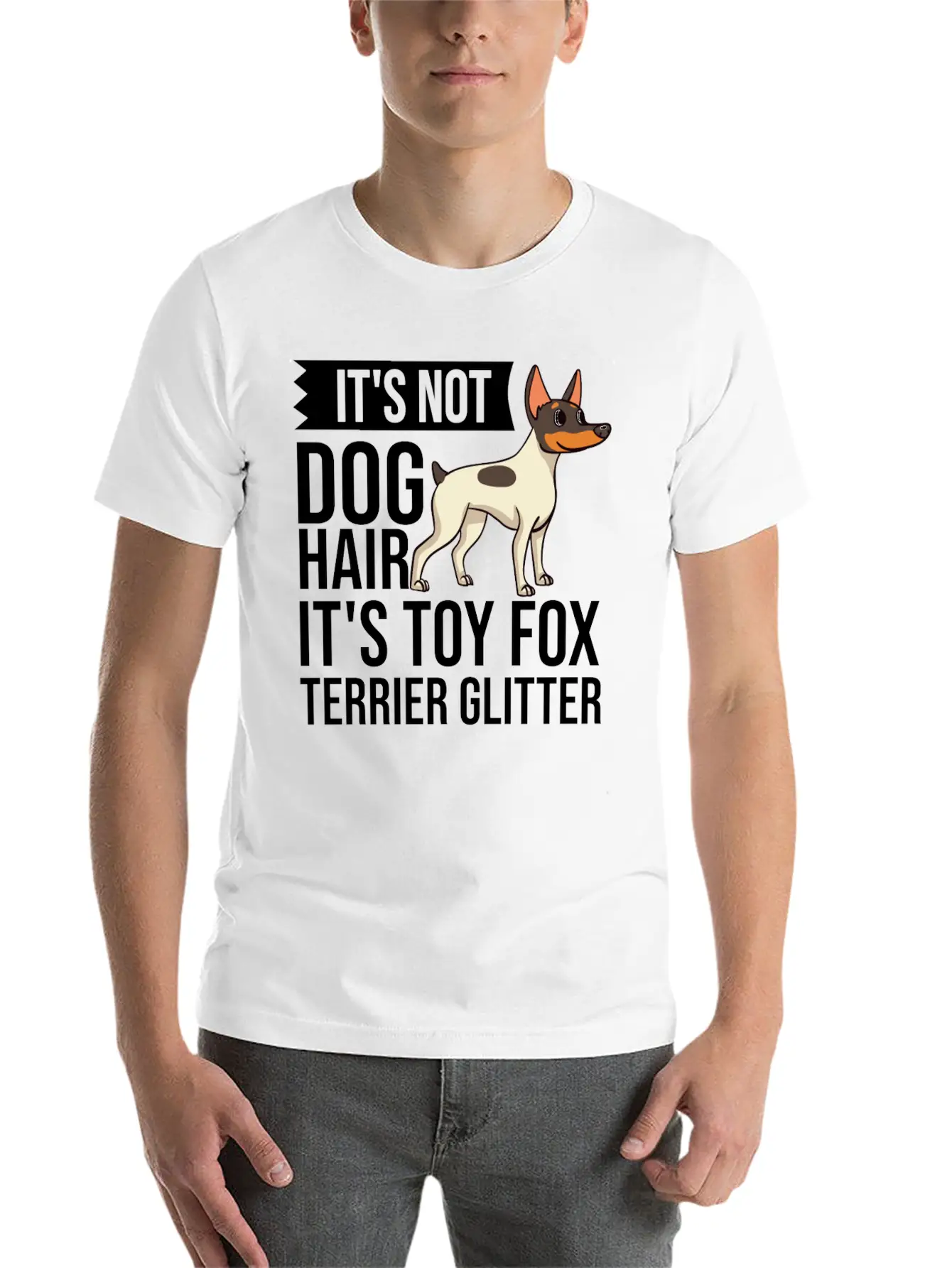 Toy Fox Terrier Dog Gift Puppies Owner Lover Casual Graphic T-Shirt – Simple And Comfortable Daily Wear