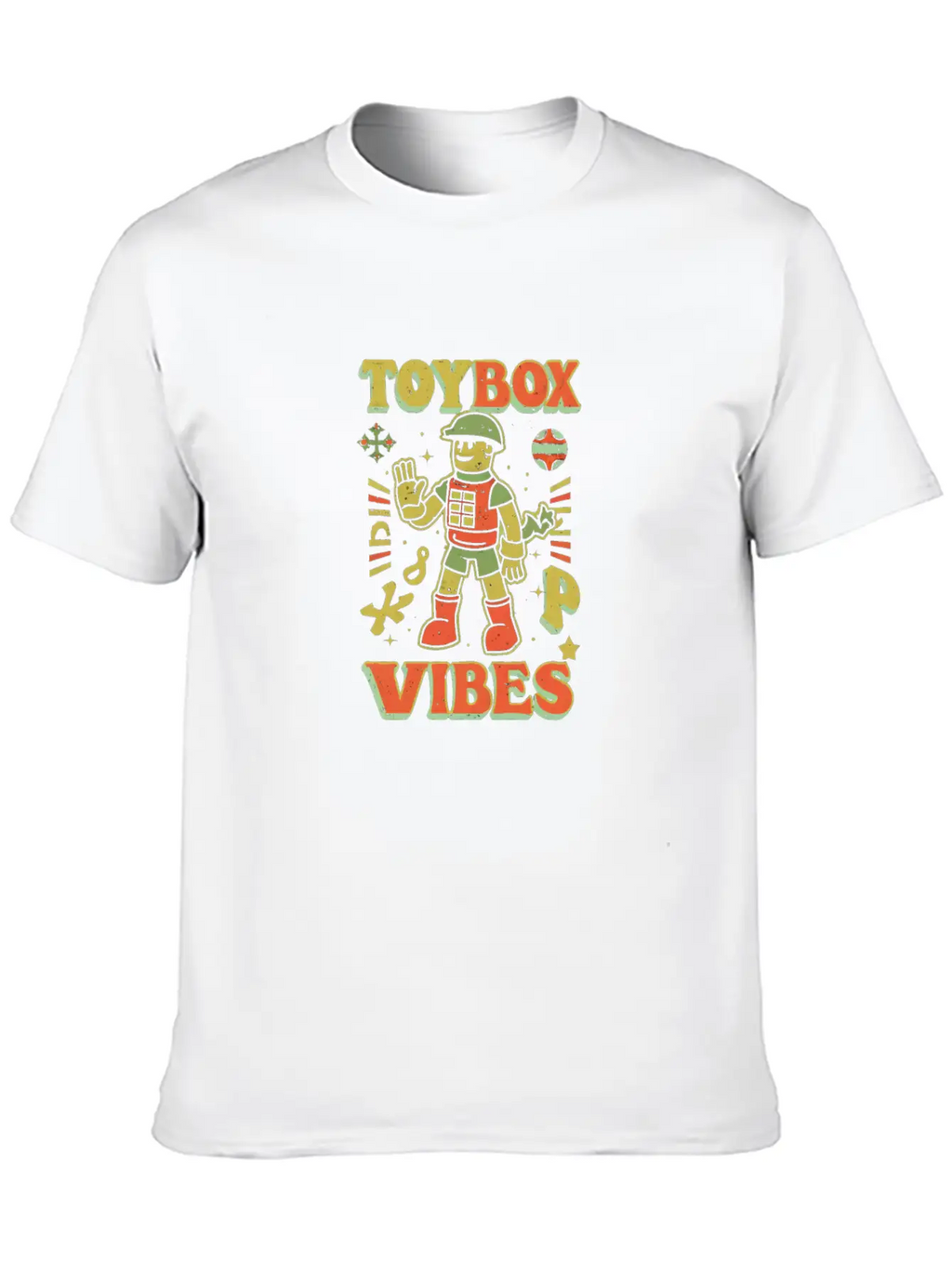 Toy Soldier: Toybox Troop Vibes Unisex Short Sleeve Soft Cotton T-Shirt – Casual Everyday Wear