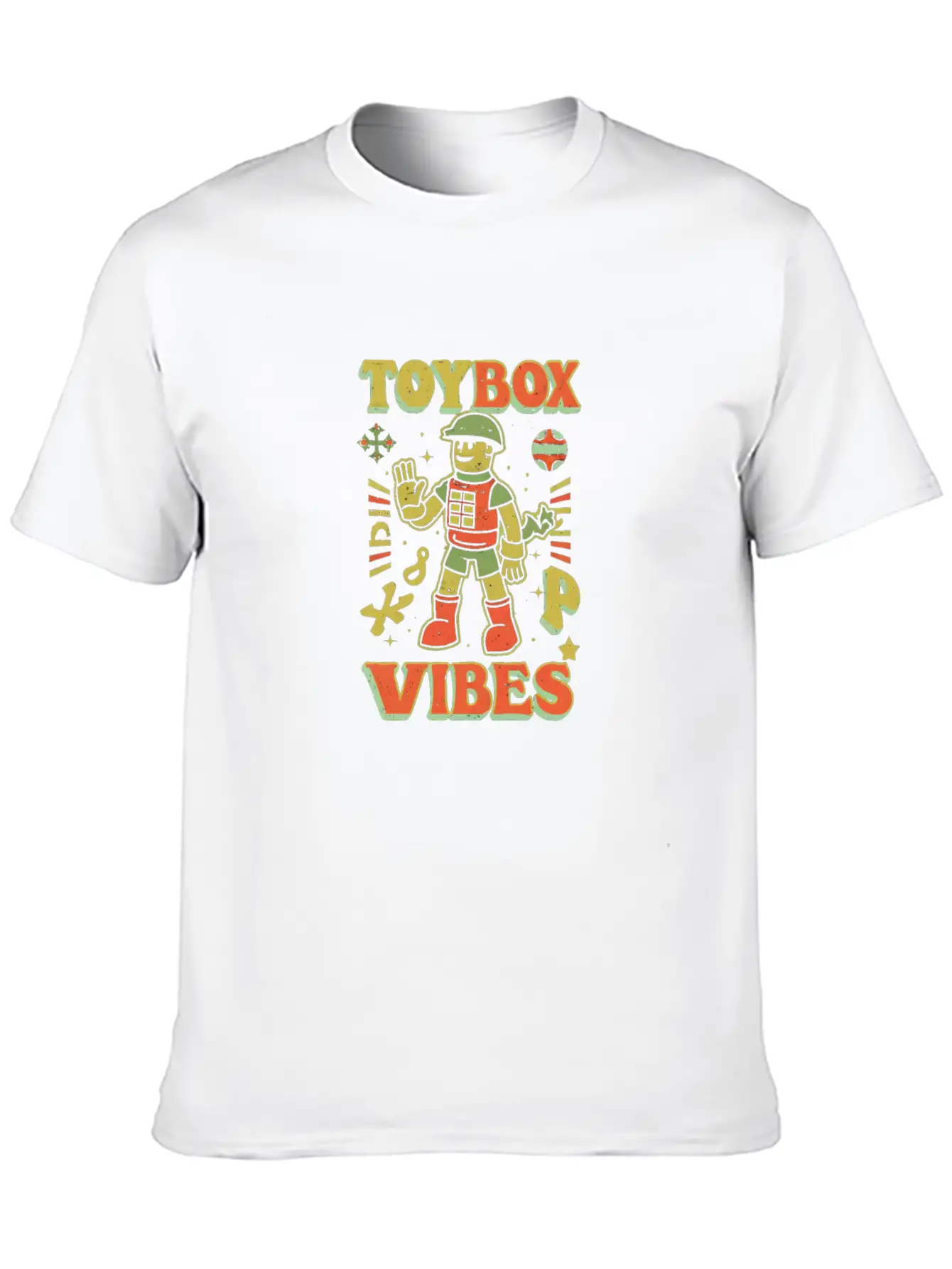 Toy Soldier: Toybox Troop Vibes Unisex Short Sleeve Soft Cotton T-Shirt – Casual Everyday Wear