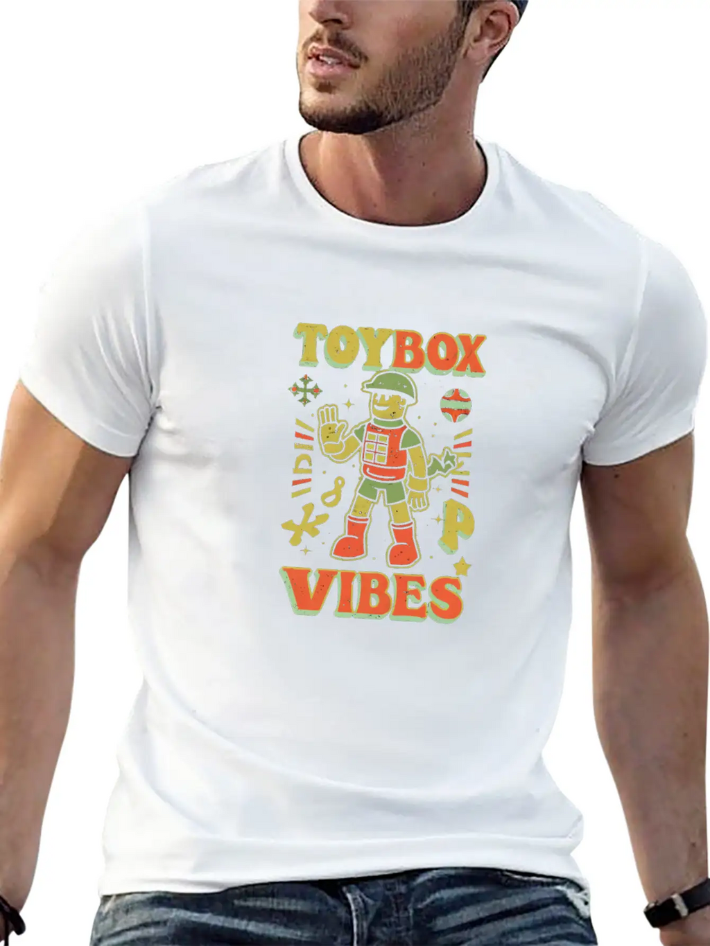 Toy Soldier: Toybox Troop Vibes Unisex Short Sleeve Soft Cotton T-Shirt – Casual Everyday Wear