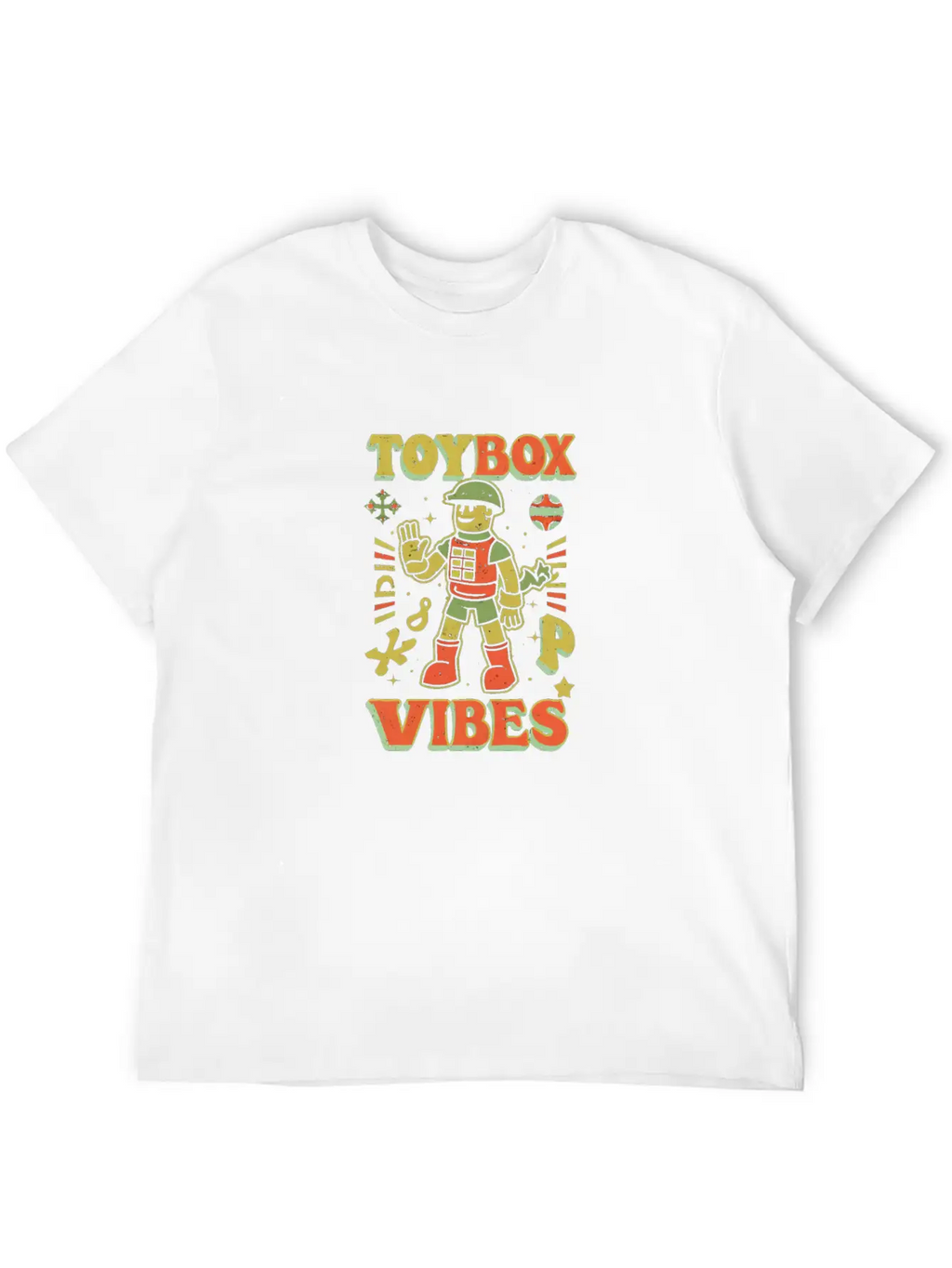 Toy Soldier: Toybox Troop Vibes Unisex Short Sleeve Soft Cotton T-Shirt – Casual Everyday Wear