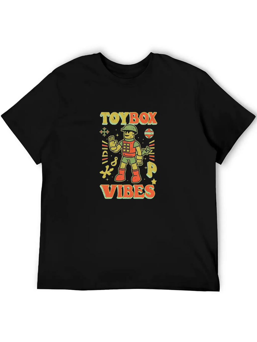Toy Soldier: Toybox Troop Vibes Unisex Short Sleeve Soft Cotton T-Shirt – Casual Everyday Wear