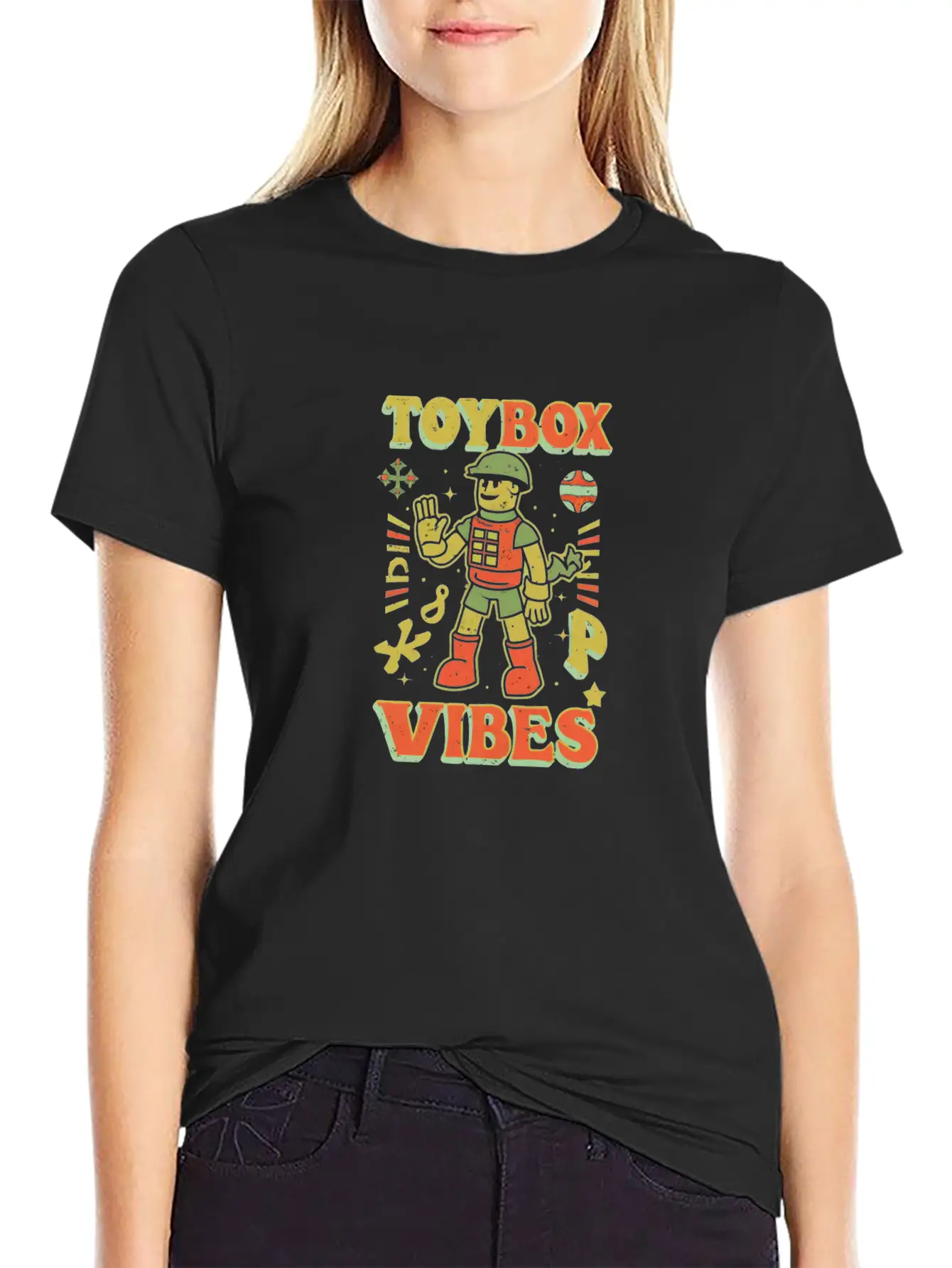 Toy Soldier: Toybox Troop Vibes Unisex Short Sleeve Soft Cotton T-Shirt – Casual Everyday Wear