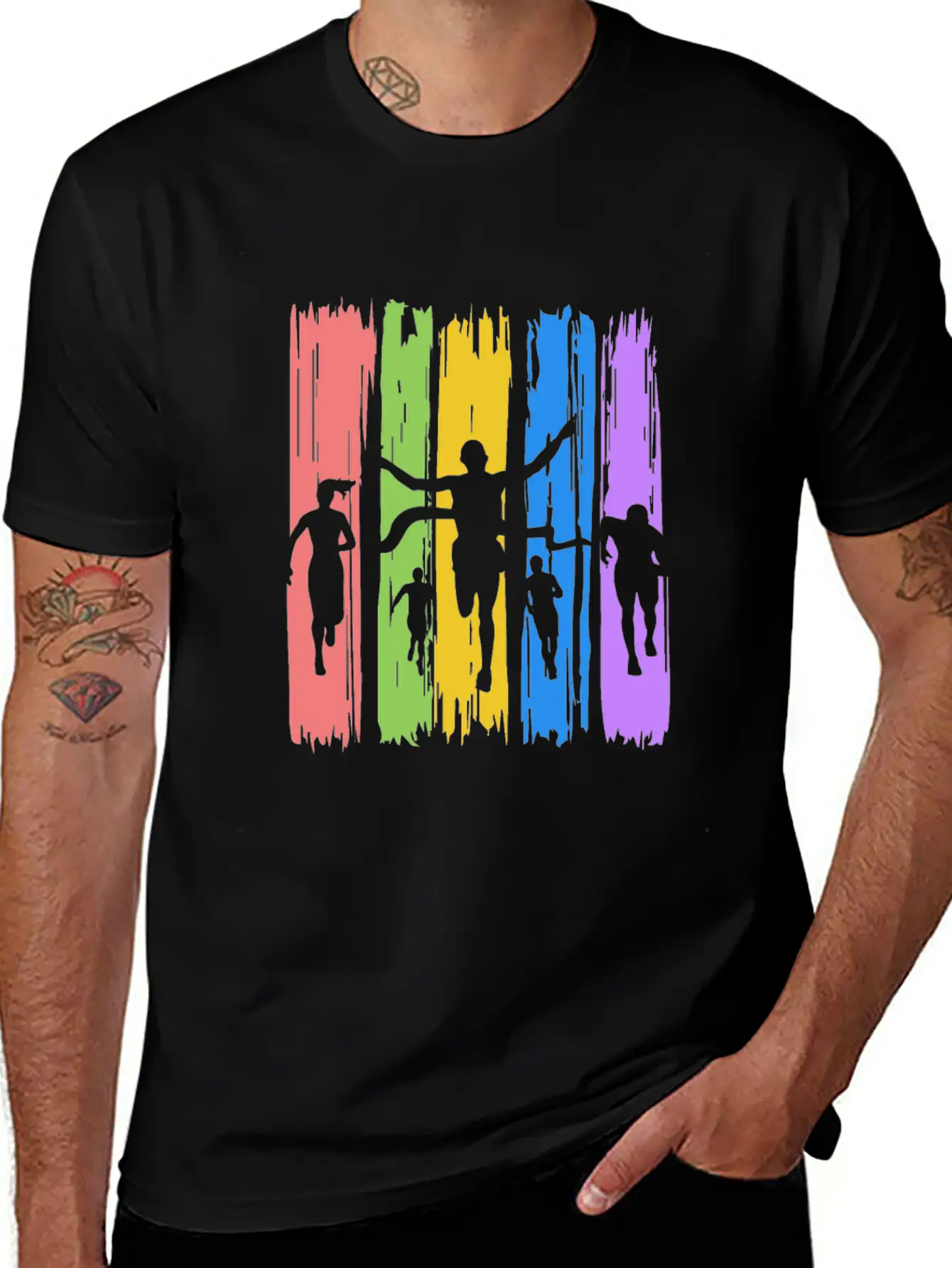 Track And Field Finish Unisex Casual T-Shirt – Clean Design For Daily Comfort