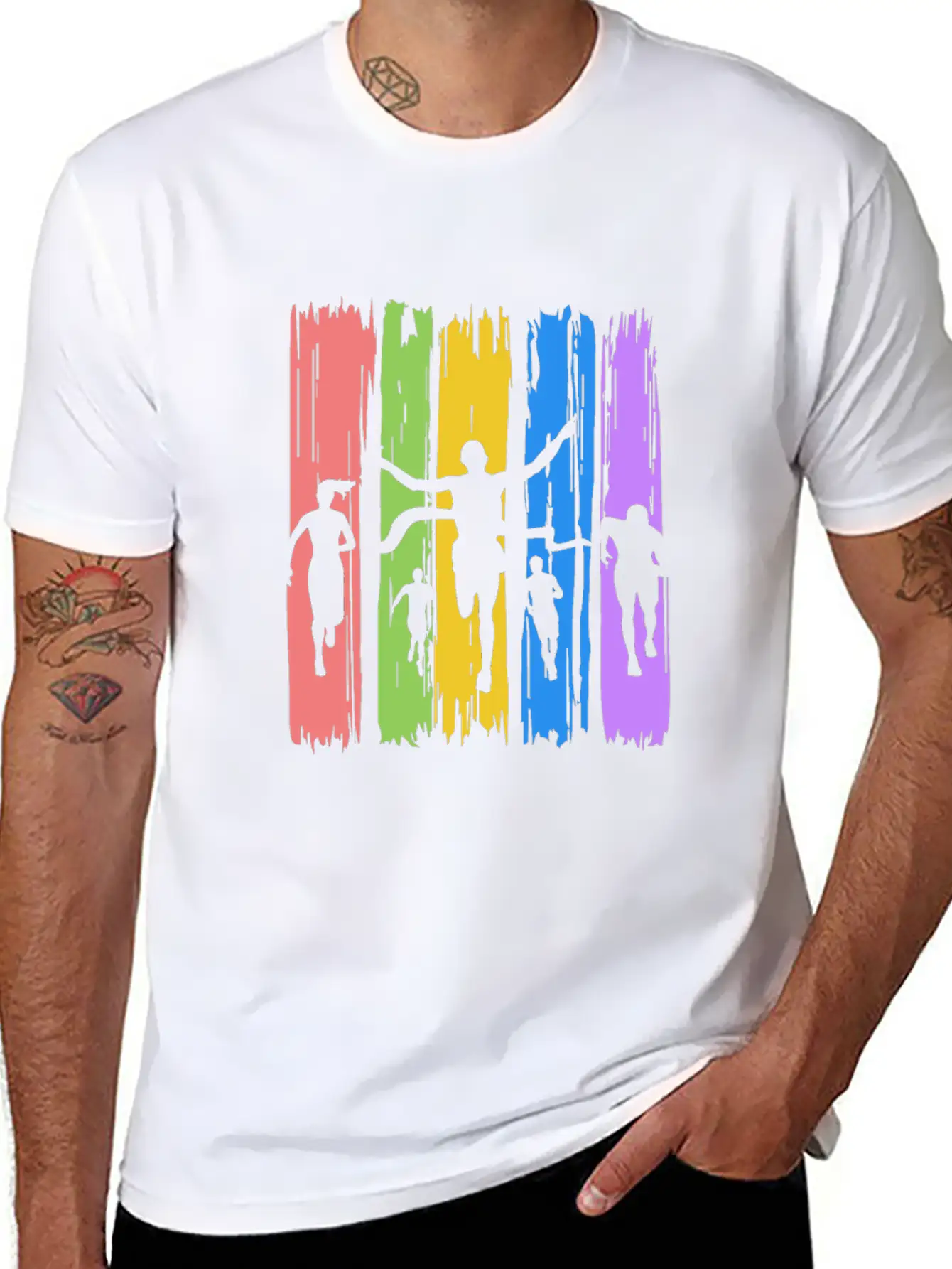 Track And Field Finish Unisex Casual T-Shirt – Clean Design For Daily Comfort