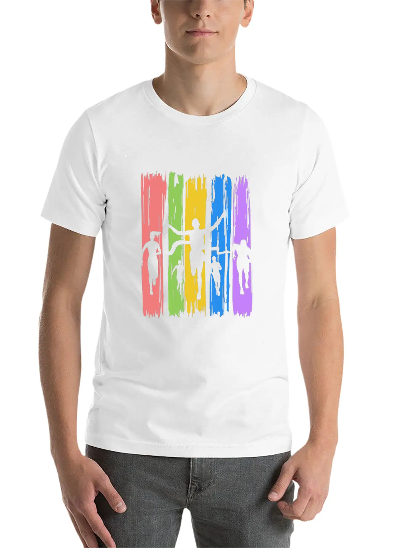 Track And Field Finish Unisex Casual T-Shirt – Clean Design For Daily Comfort