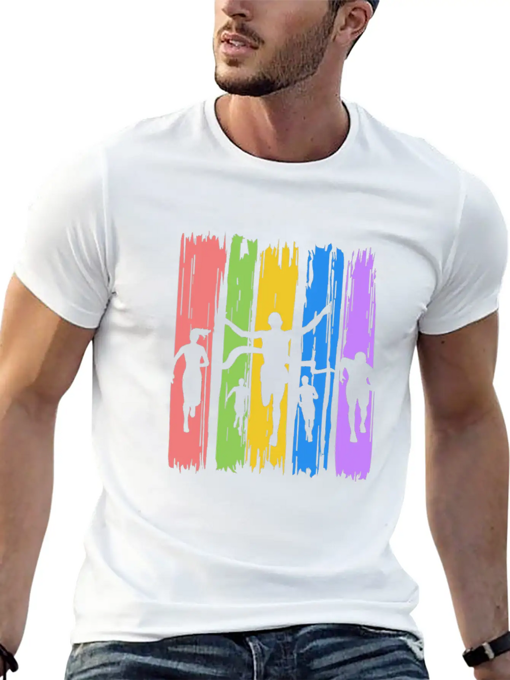 Track And Field Finish Unisex Casual T-Shirt – Clean Design For Daily Comfort
