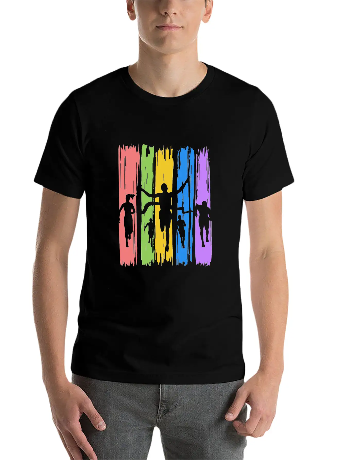 Track And Field Finish Unisex Casual T-Shirt – Clean Design For Daily Comfort