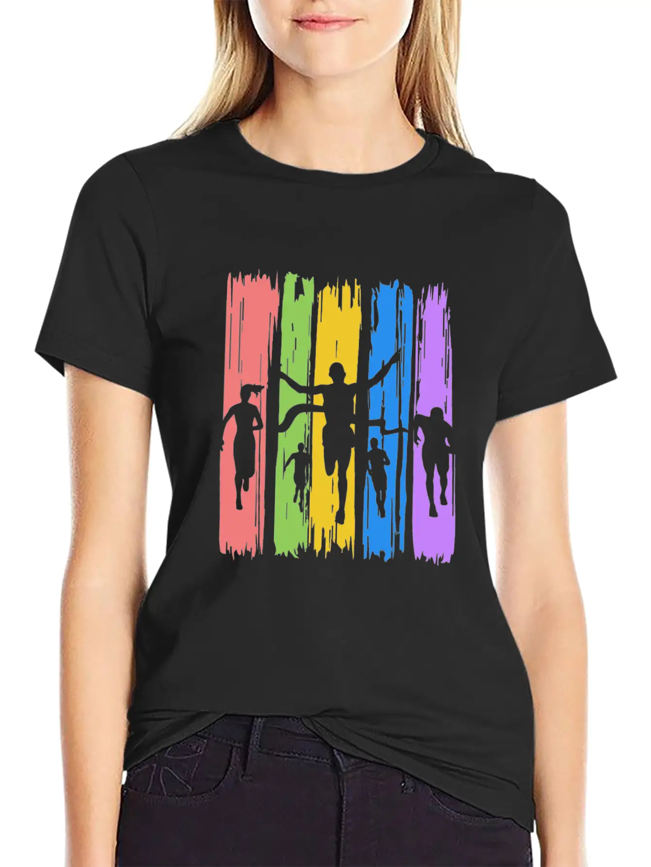 Track And Field Finish Unisex Casual T-Shirt – Clean Design For Daily Comfort