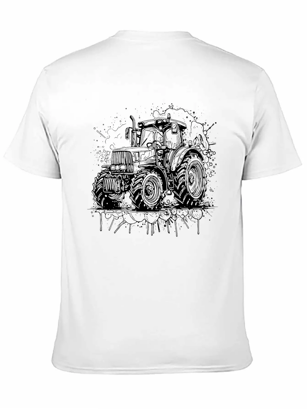 Tractor Splash Design With Field Tractor Experts Unisex Casual T-Shirt – Clean Design For Daily Comfort