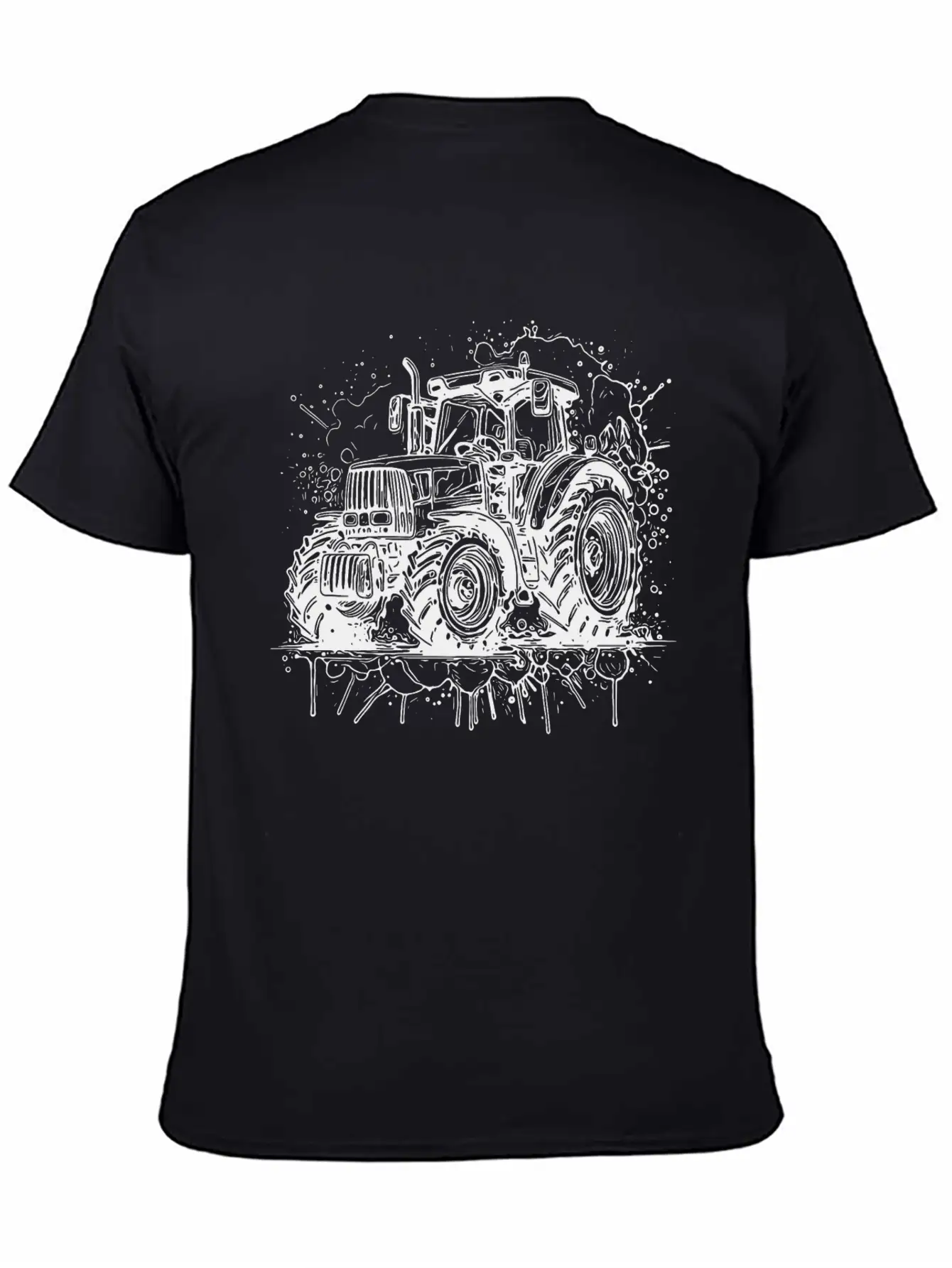 Tractor Splash Design With Field Tractor Experts Unisex Casual T-Shirt – Clean Design For Daily Comfort