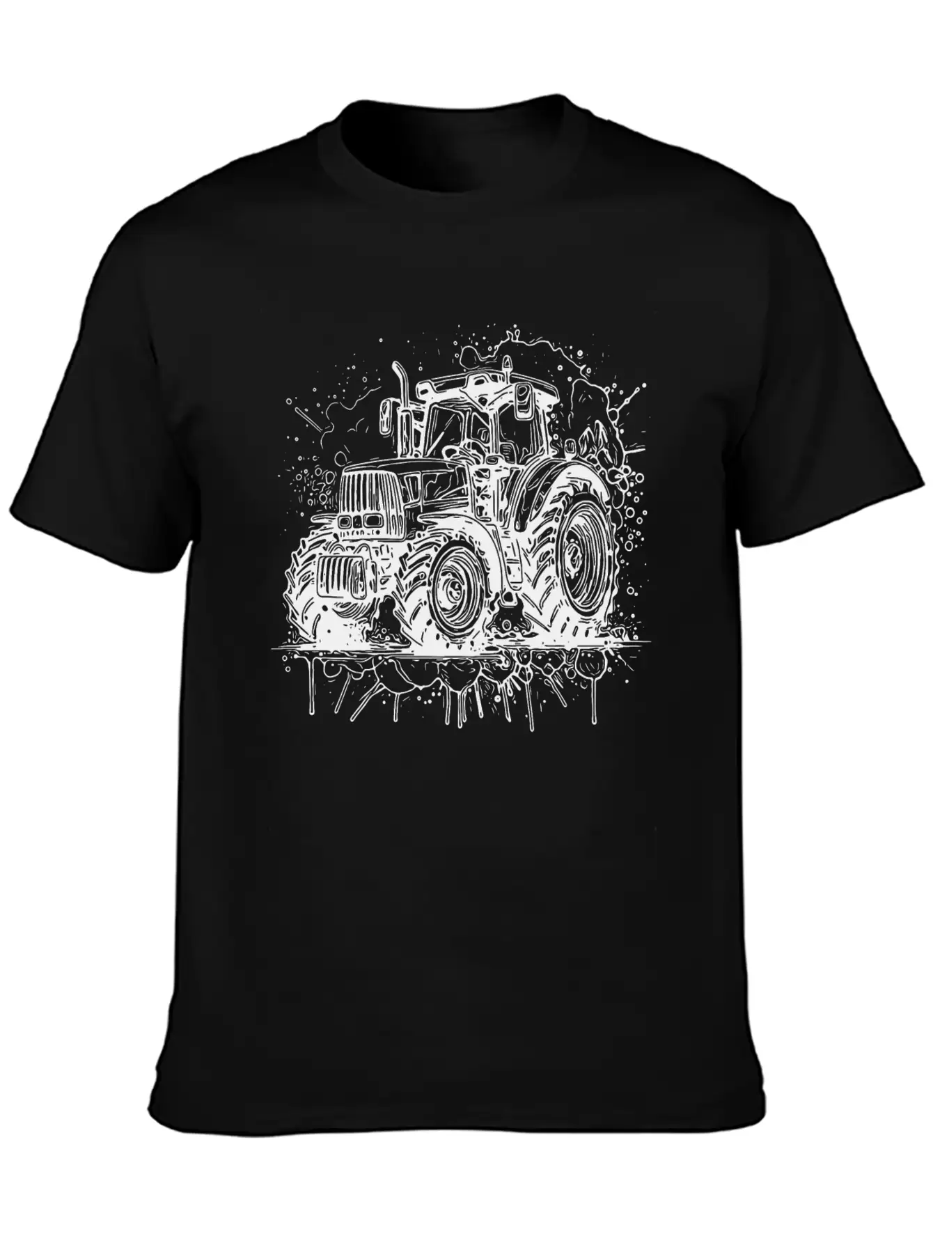 Tractor Splash Design With Field Tractor Experts Unisex Casual T-Shirt – Clean Design For Daily Comfort
