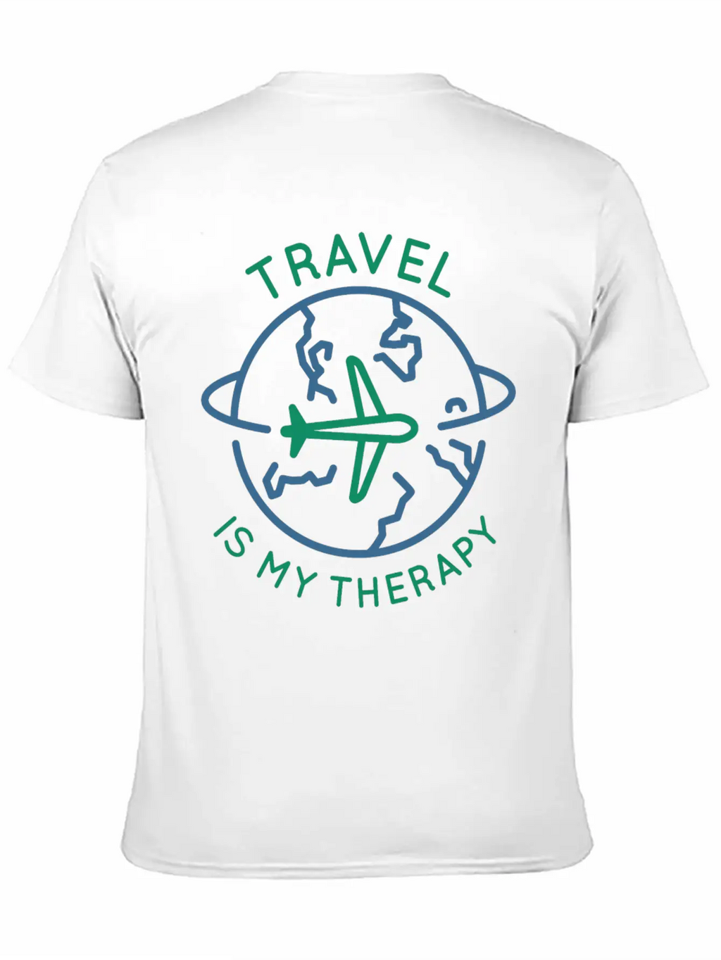 Travel Is My Therapy Casual Graphic T-Shirt – Simple And Comfortable Daily Wear
