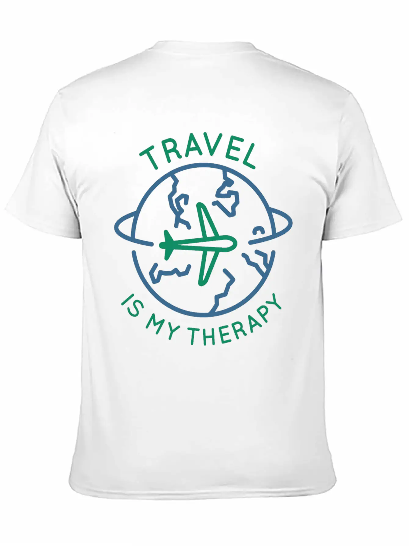 Travel Is My Therapy Casual Graphic T-Shirt – Simple And Comfortable Daily Wear