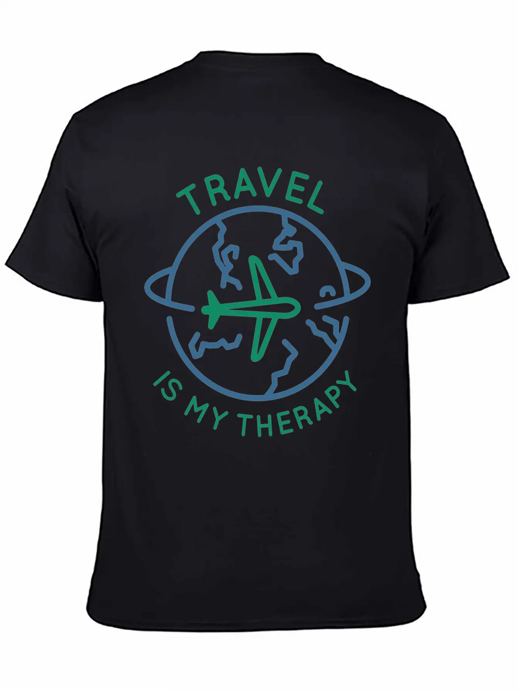 Travel Is My Therapy Casual Graphic T-Shirt – Simple And Comfortable Daily Wear