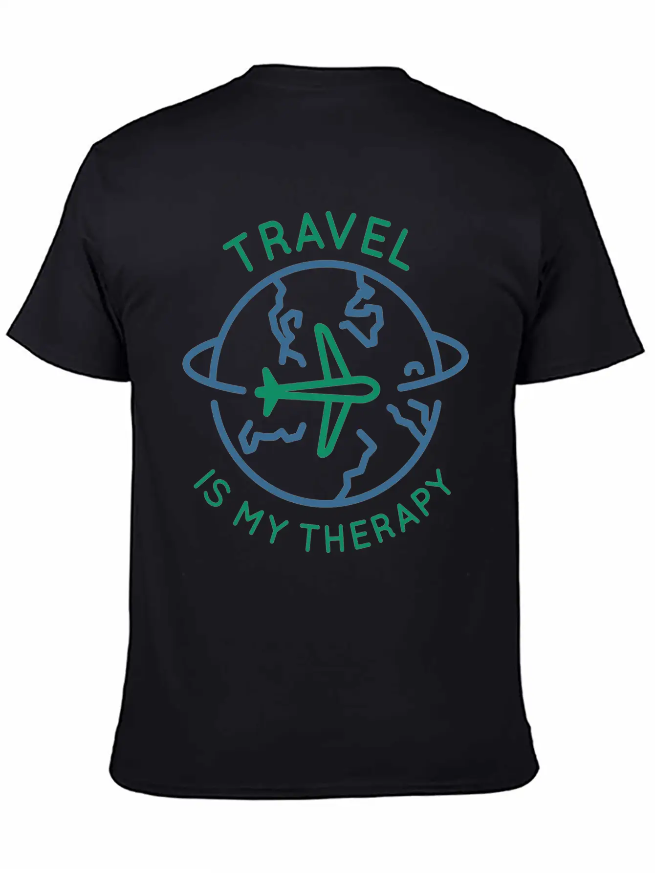 Travel Is My Therapy Casual Graphic T-Shirt – Simple And Comfortable Daily Wear