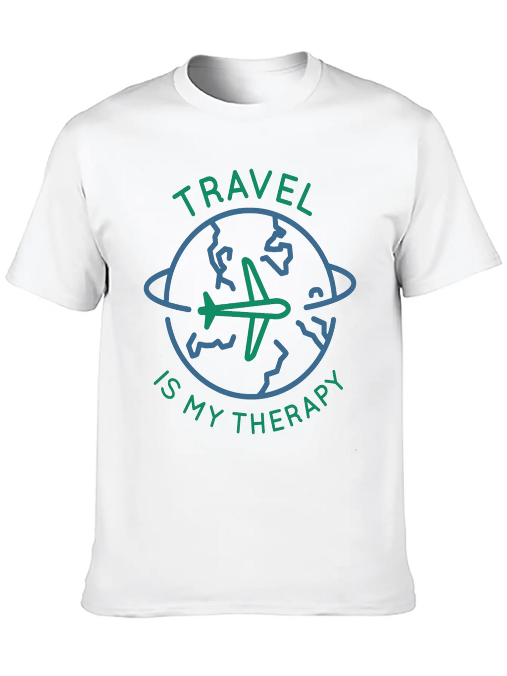 Travel Is My Therapy Casual Graphic T-Shirt – Simple And Comfortable Daily Wear