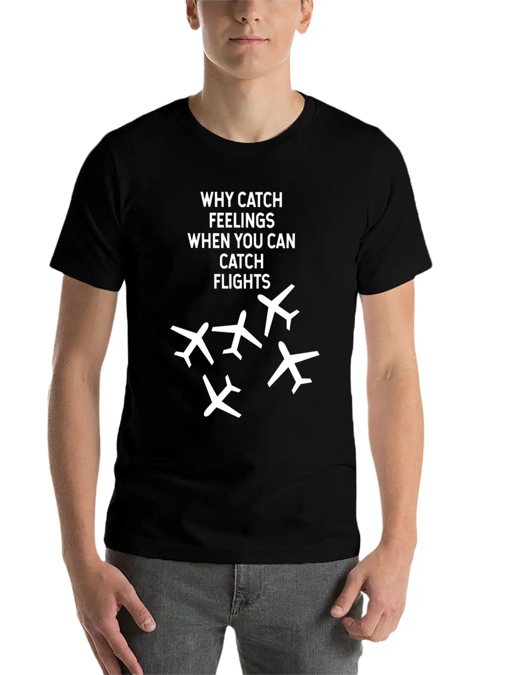 TRAVEL Unisex Short Sleeve Soft Cotton T-Shirt – Casual Everyday Wear