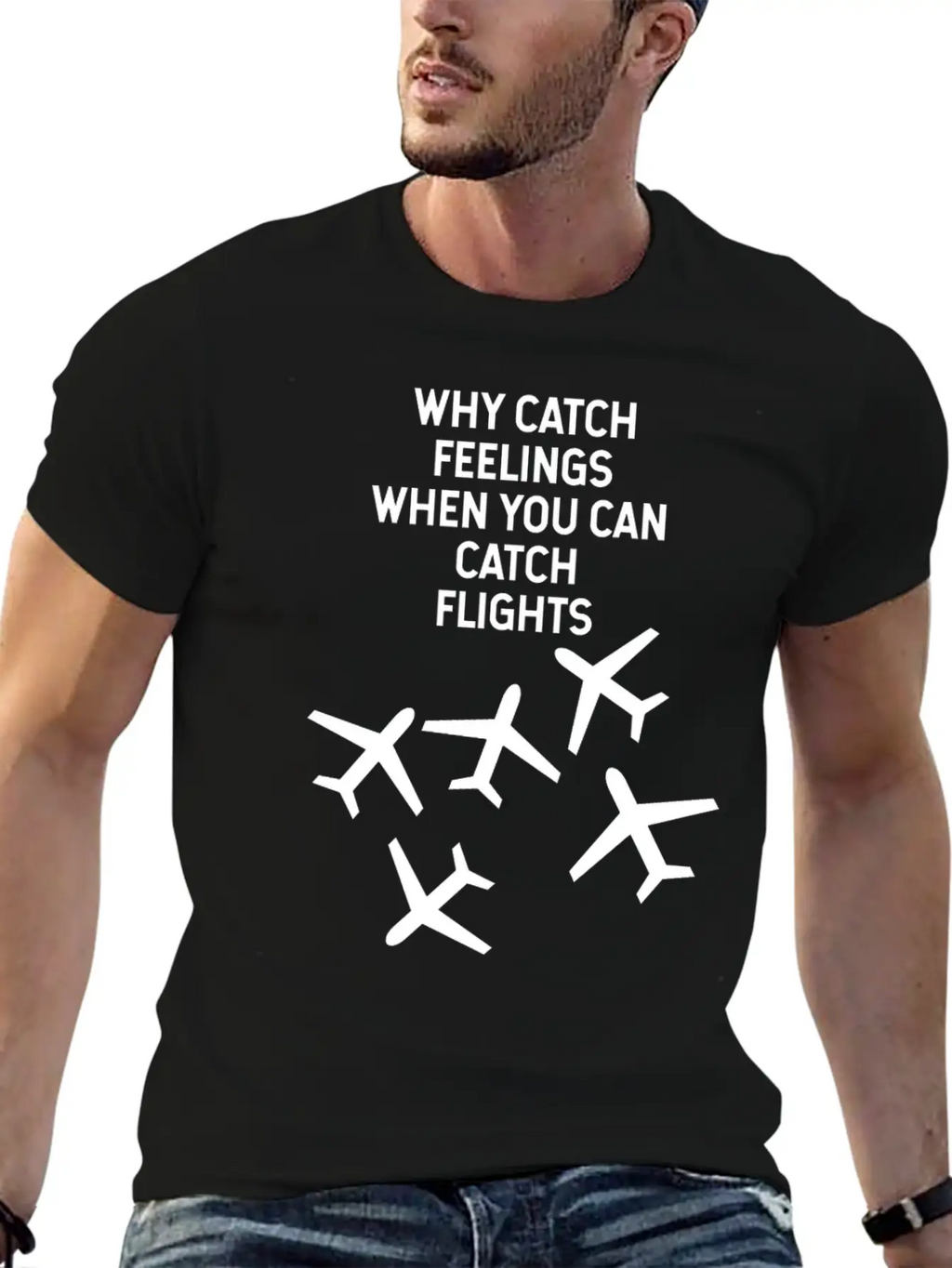 TRAVEL Unisex Short Sleeve Soft Cotton T-Shirt – Casual Everyday Wear