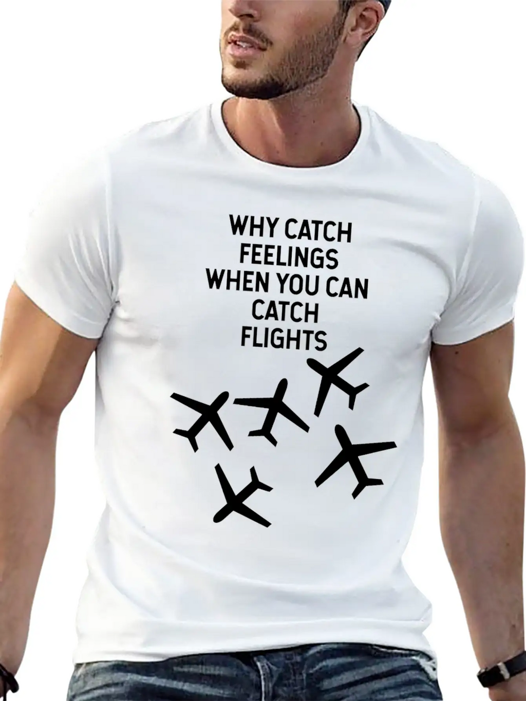 TRAVEL Unisex Short Sleeve Soft Cotton T-Shirt – Casual Everyday Wear