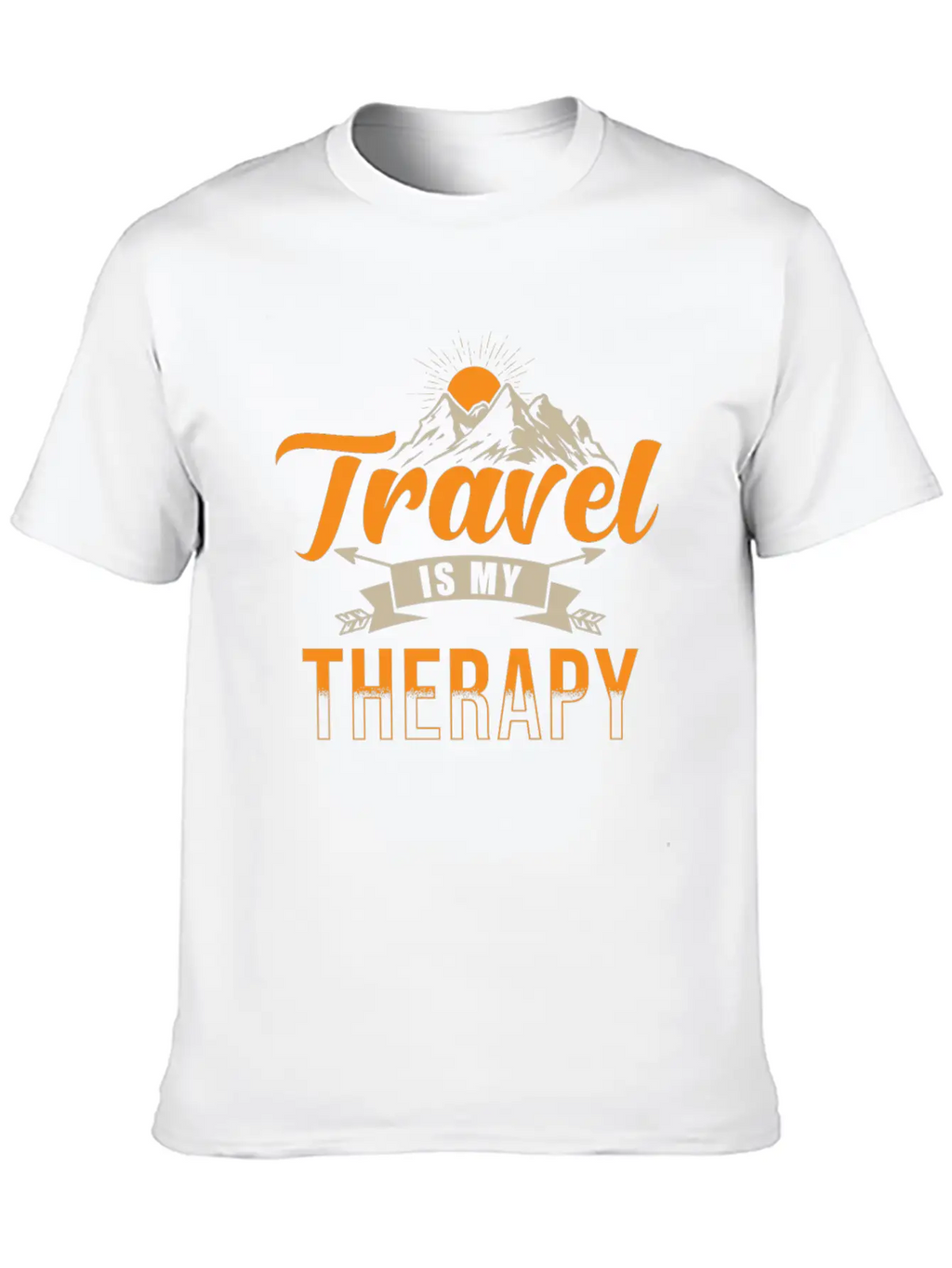 Traveler Traveling Travel Is My Therapy Unisex Casual T-Shirt – Clean Design For Daily Comfort