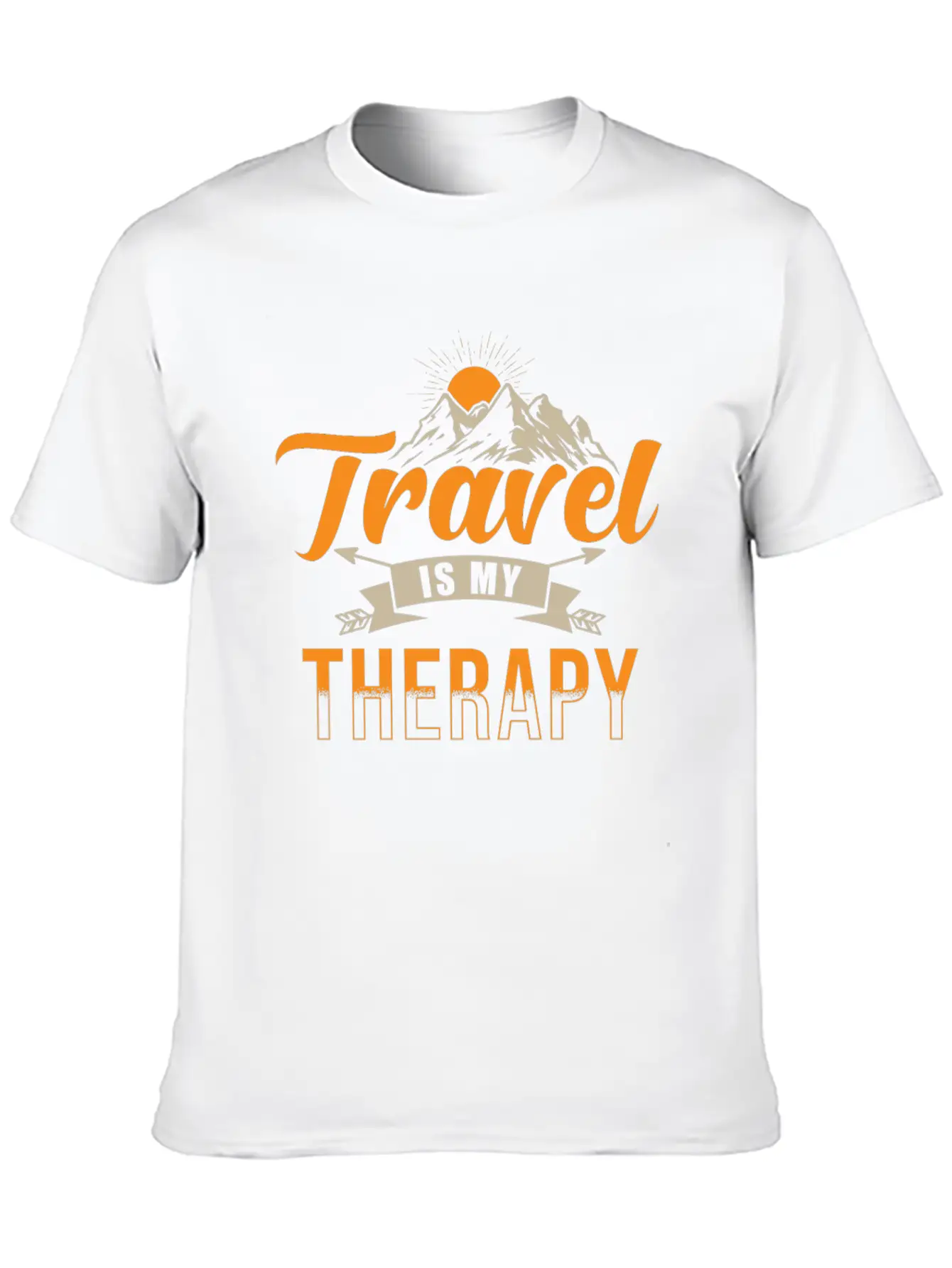 Traveler Traveling Travel Is My Therapy Unisex Casual T-Shirt – Clean Design For Daily Comfort