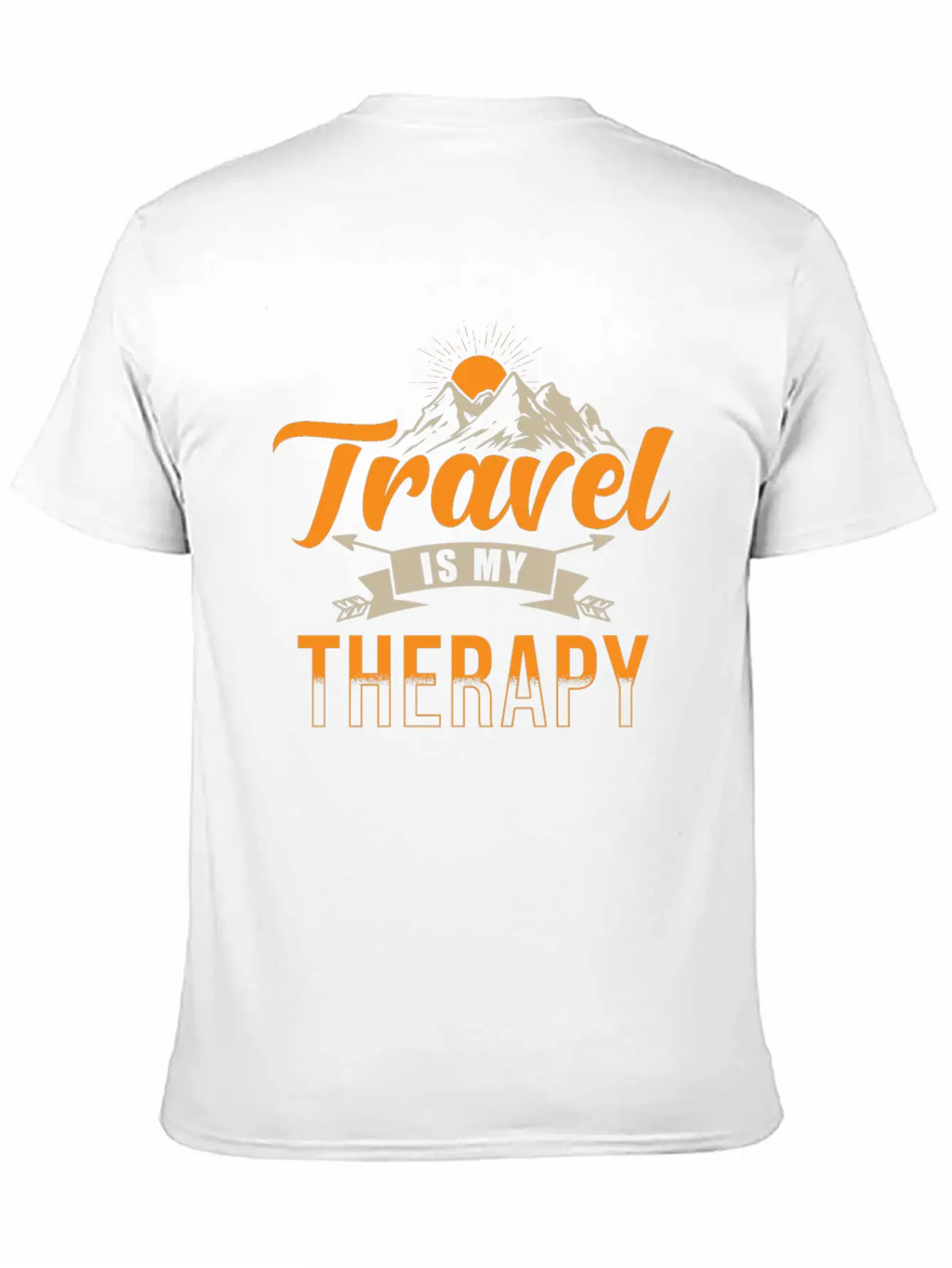 Traveler Traveling Travel Is My Therapy Unisex Casual T-Shirt – Clean Design For Daily Comfort