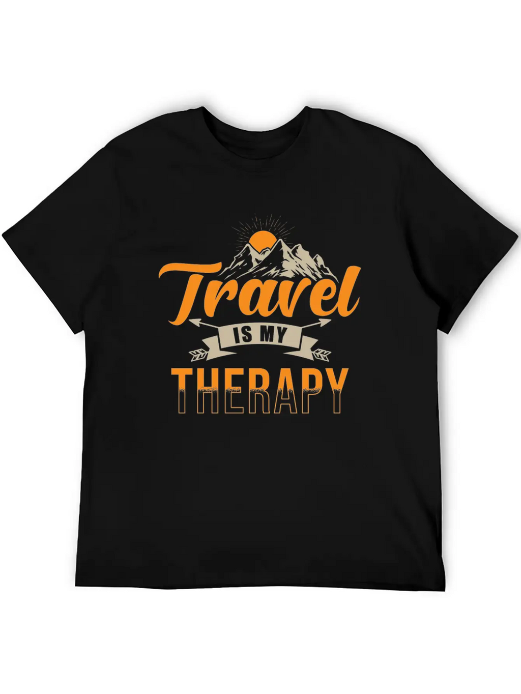 Traveler Traveling Travel Is My Therapy Unisex Casual T-Shirt – Clean Design For Daily Comfort