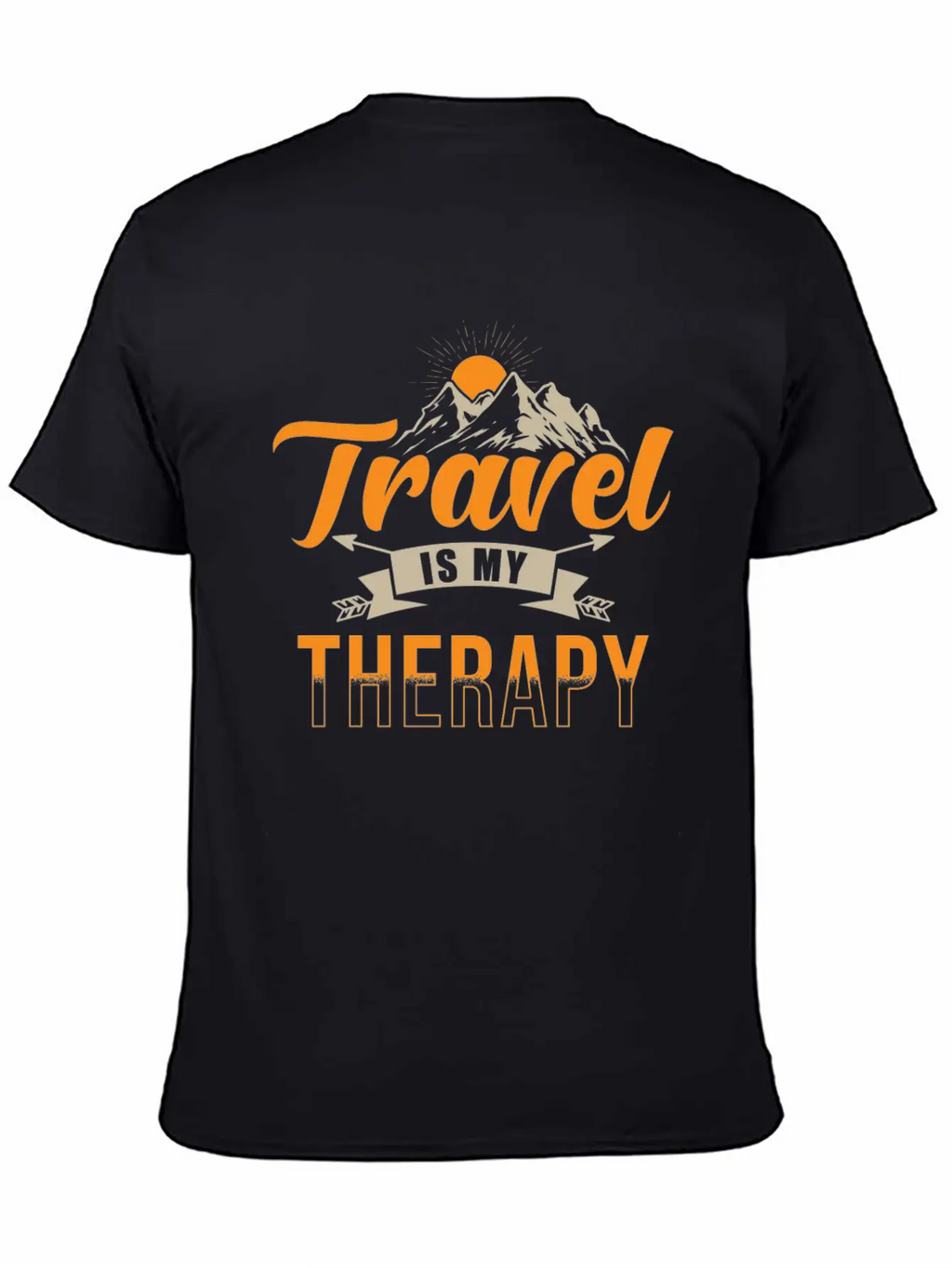 Traveler Traveling Travel Is My Therapy Unisex Casual T-Shirt – Clean Design For Daily Comfort