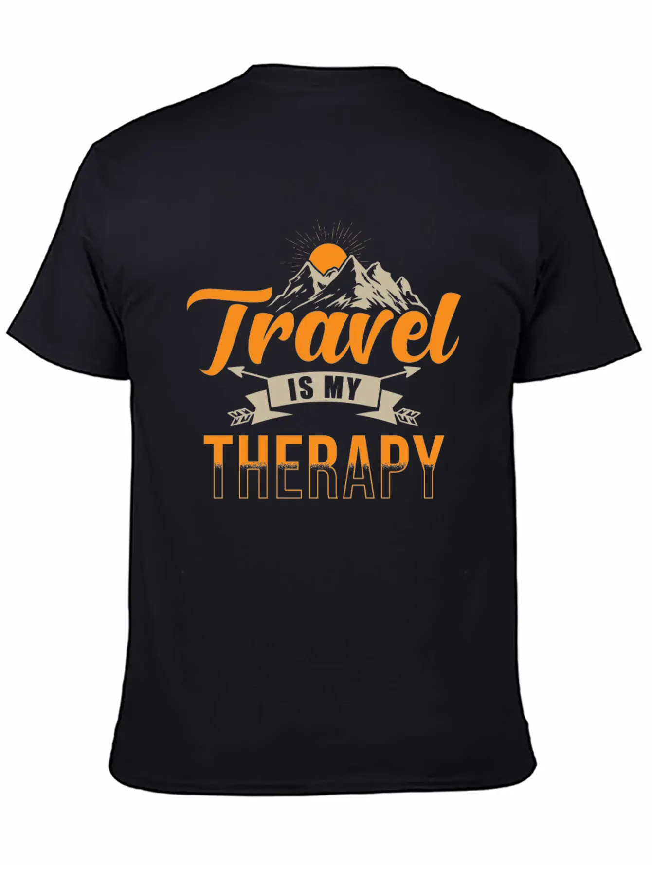 Traveler Traveling Travel Is My Therapy Unisex Casual T-Shirt – Clean Design For Daily Comfort