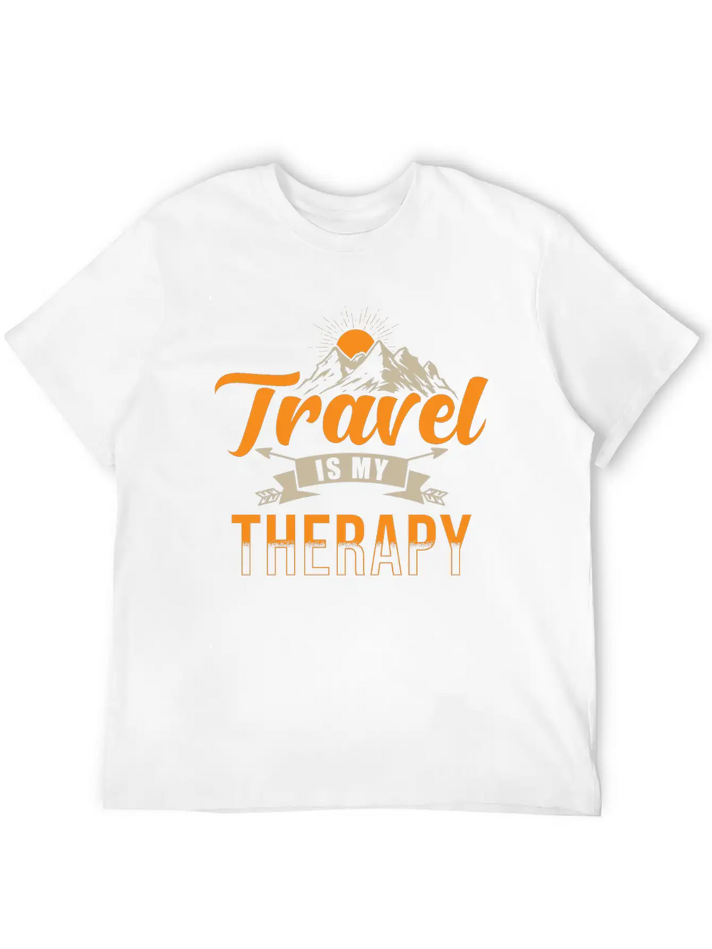 Traveler Traveling Travel Is My Therapy Unisex Casual T-Shirt – Clean Design For Daily Comfort