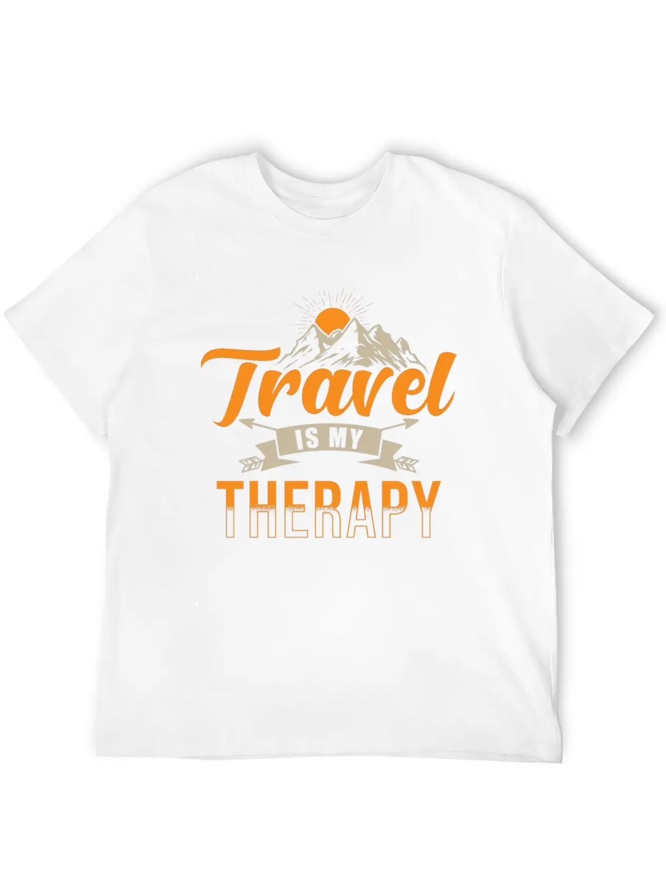 Traveler Traveling Travel Is My Therapy Unisex Casual T-Shirt – Clean Design For Daily Comfort